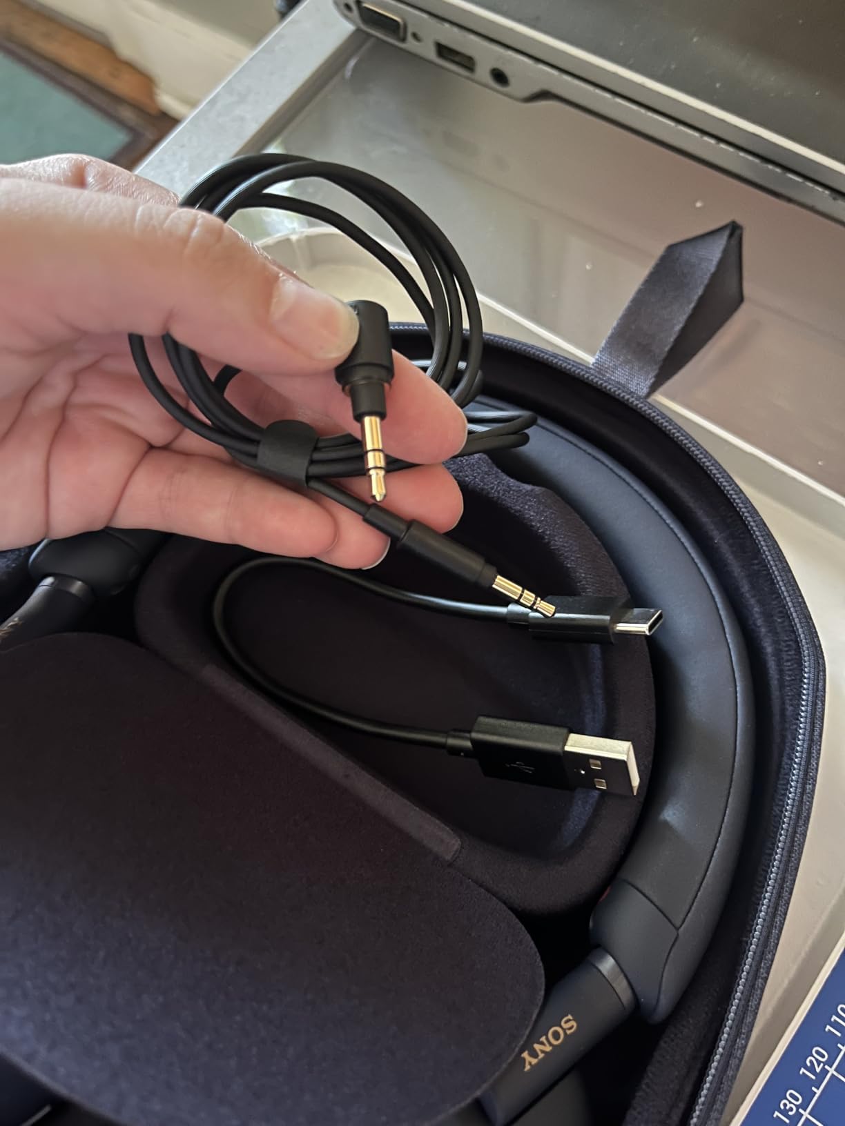 Sony WH-1000XM5 Premium Noise Canceling Headphones, Auto NC Optimizer, 30-Hour Battery, Alexa Voice Control, Silver customer photo 2