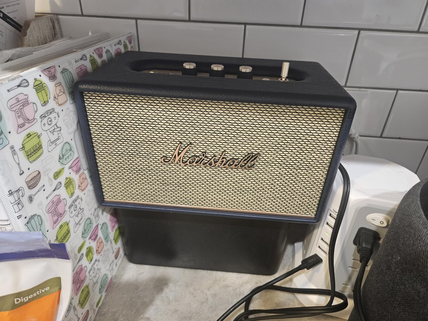 Marshall Acton III Bluetooth Home Speaker - Loud Stereo Sound with Bass and Treble Controls - Cream customer photo 1