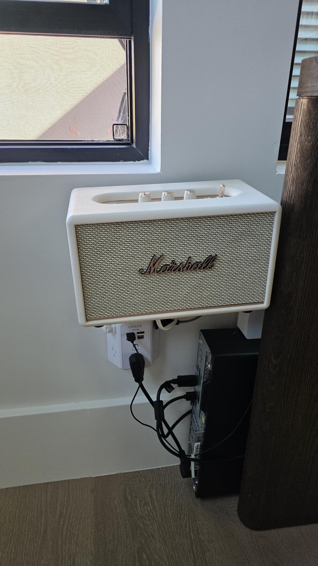Marshall Acton III Bluetooth Home Speaker - Loud Stereo Sound with Bass and Treble Controls - Cream customer photo 2