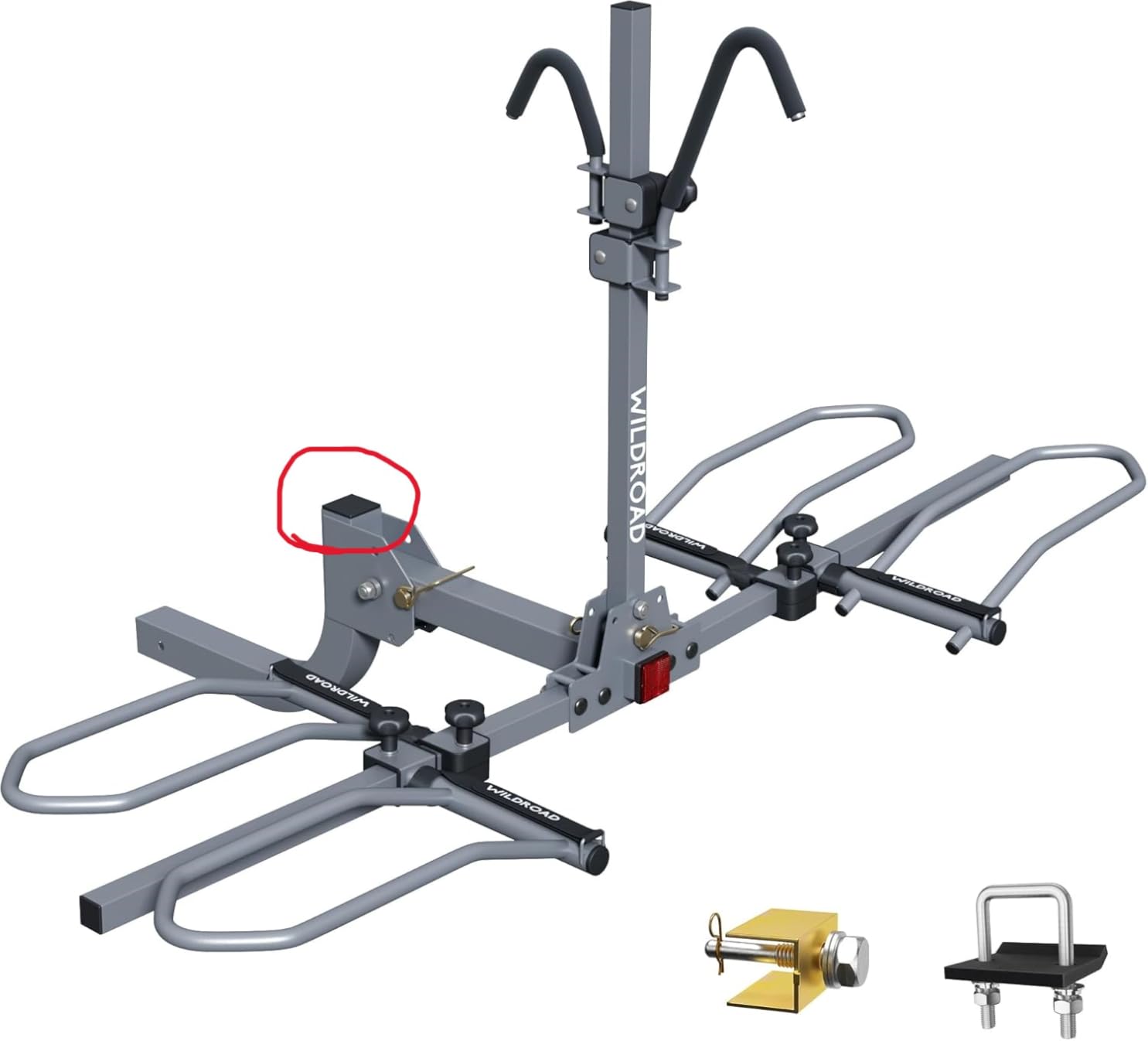 WILDROAD Hitch Bike Rack, Wobble Free Smart Tilting Bike Rack, Foldable 2-Bike Rack for Standard, Fat Tire and E-Bike, 2-Bike 180 lbs Capacity, Fits 2-inch Receiver customer photo 1