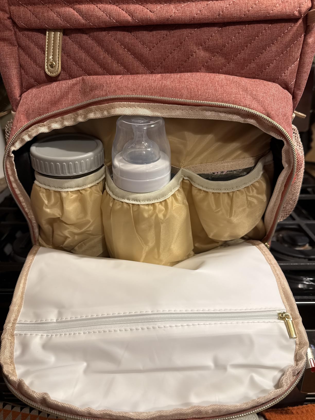 Tuwubi Diaper Bag Backpack, Baby Essentials Travel Tote Bag, Multi function Waterproof Backpacks, Travel Essentials with Stroller Straps & Pacifier Case - Grey customer photo 2