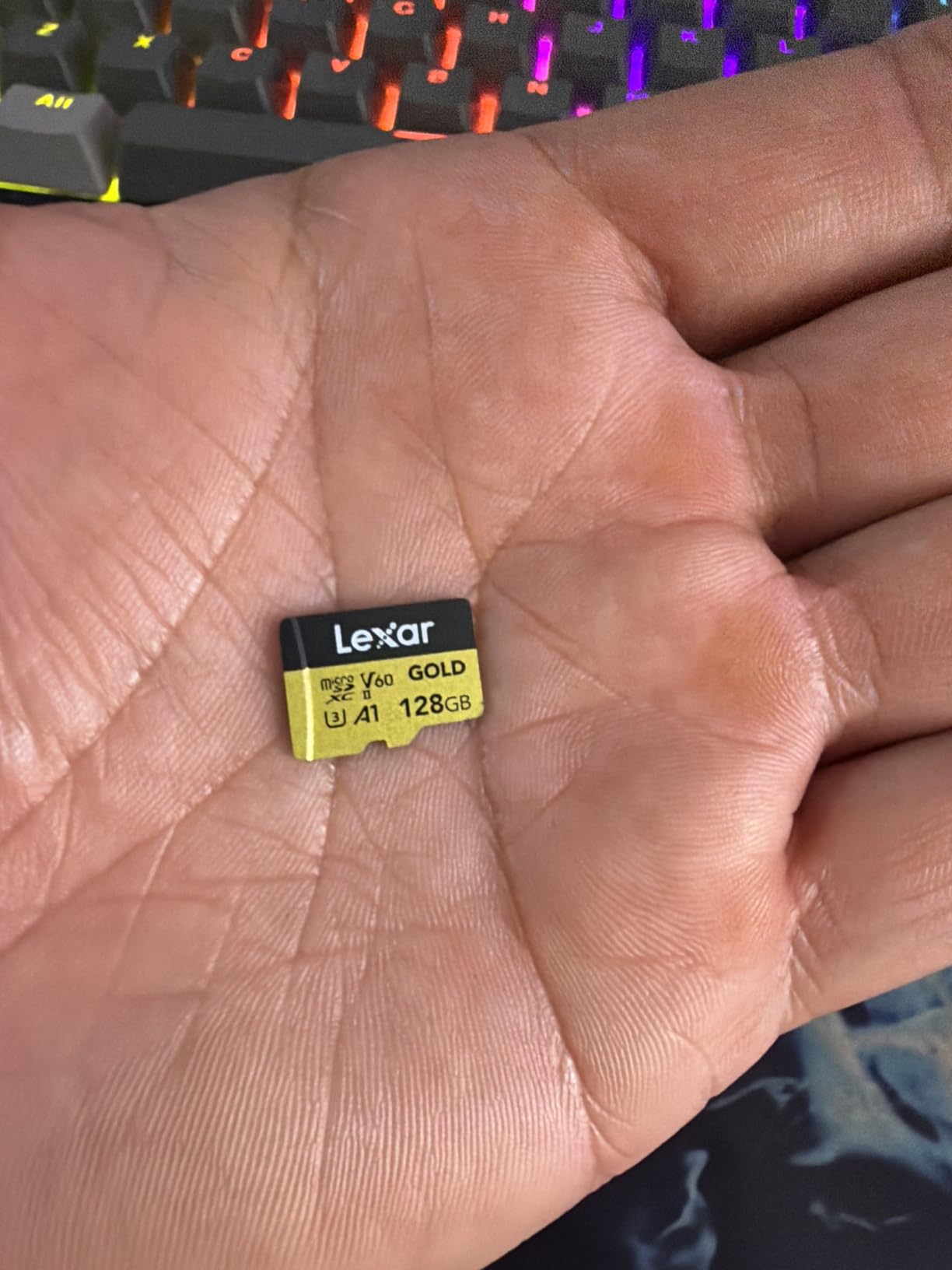 Lexar 256GB Professional Gold Micro SD Card, UHS-II, C10, U3, V60, A1, Full HD, 4K, Up to 280/180 MB/s microSDXC Memory Card customer photo 1