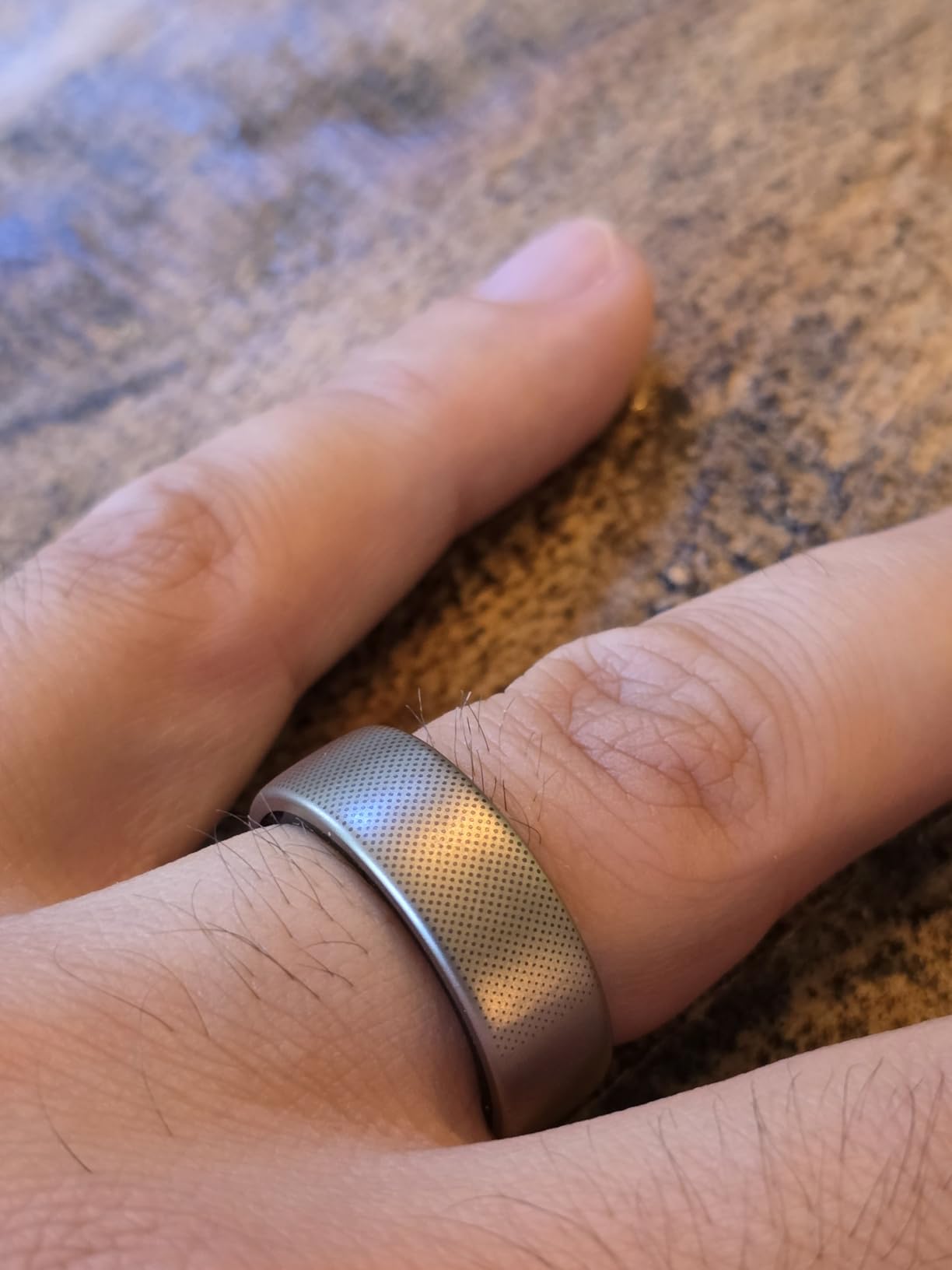 Amazfit Helio Smart Ring Health Tracker, Fitness Tracker Ring, No Subscription, Monitors Sleep, Heart Rate & Stress, Titanium Alloy, Fast 1.4-Hr Charging, Water-Resistant, Size Before You Buy(Size 10) customer photo 1