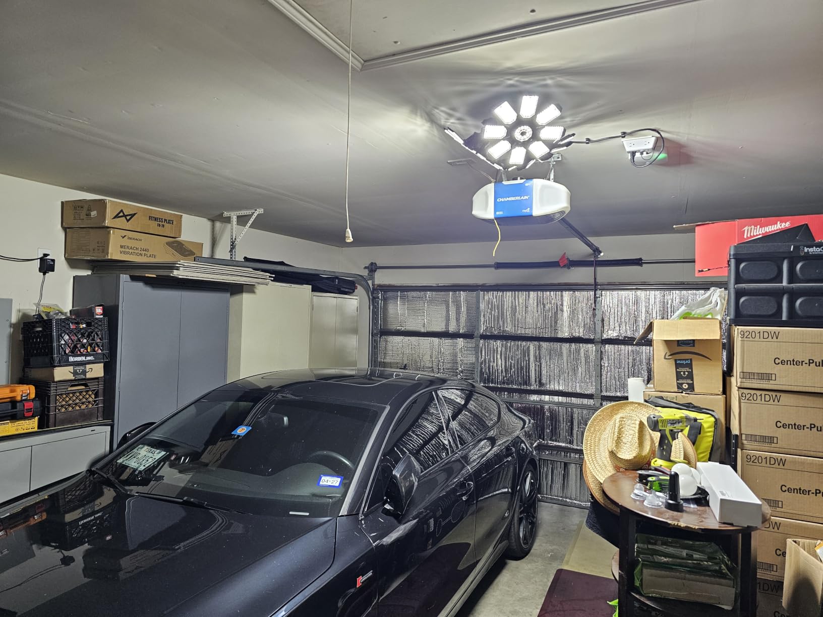 TANBABY 2 Pack LED Garage Lights, 260W Deformable Garage Light Bulb, Total 52000LM 6500K Daylight, 8+1 Adjustable Panels, E26/E27 Screw-in Ceiling Light for Basement customer photo 2