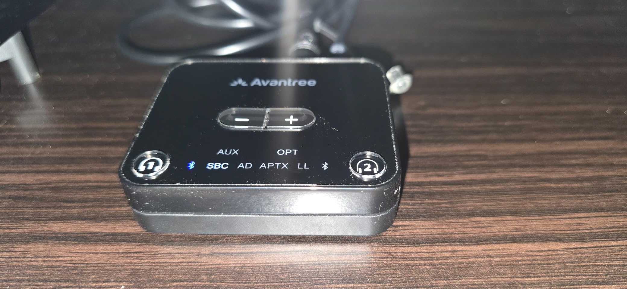 Avantree Audikast 3 - Bluetooth 5.3 Transmitter for TV Audio via Optical & AUX Outputs Only, aptX Adaptive, Dual Headphone Connection, 100ft Range customer photo 1
