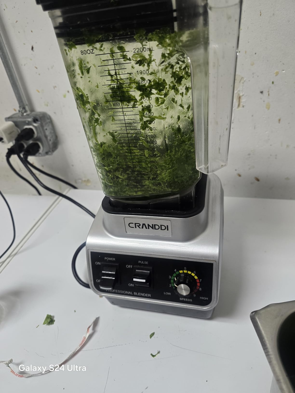 CRANDDI Professional Commercial Blender, Max 1500W, 80oz Pitcher, Powerful Blender with Tamper for Smoothie, Ice Crushing, Variable 9 Speeds Control,110V, K96, Black customer photo 2
