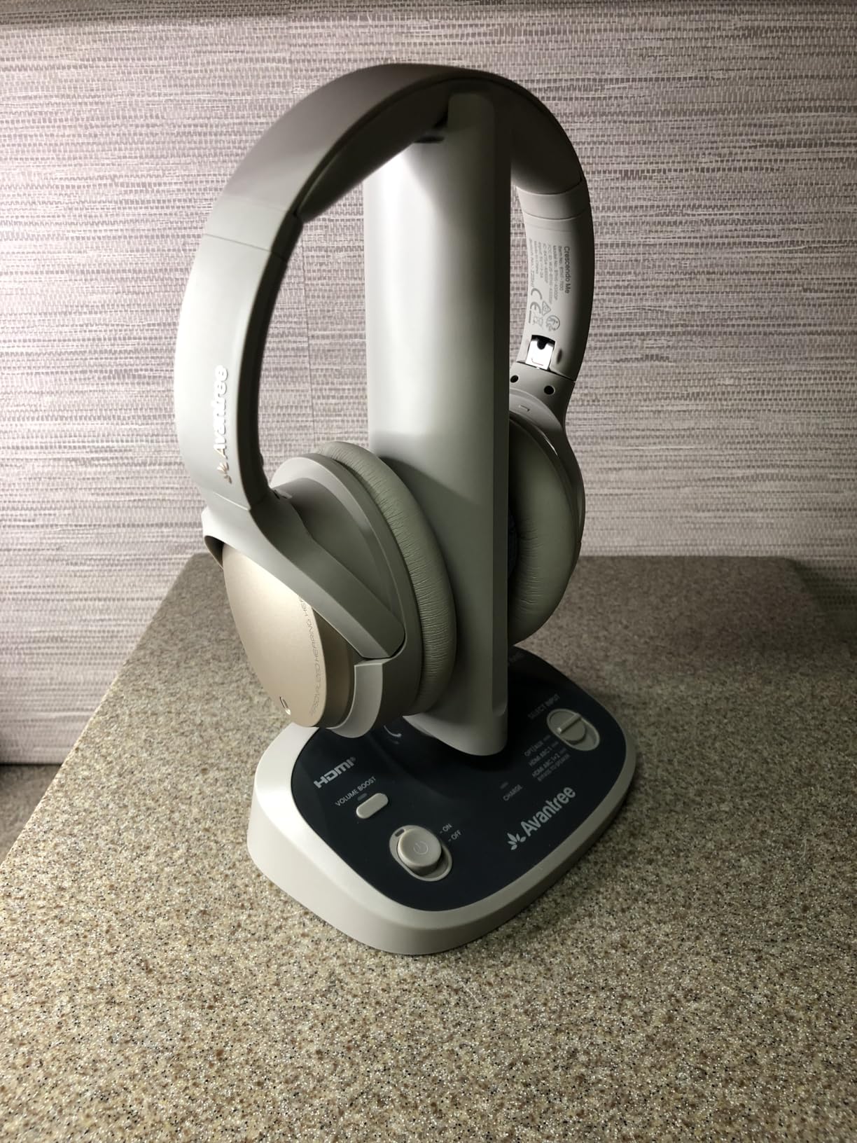 Avantree Personalized Hearing Profile Wireless TV Headphones for Seniors, Left & Right Ear Adjustment, Clearer Dialogue, HDMI ARC & Soundbar Passthrough, 60Hrs, Replaceable Battery - Crescendo Me customer photo 1