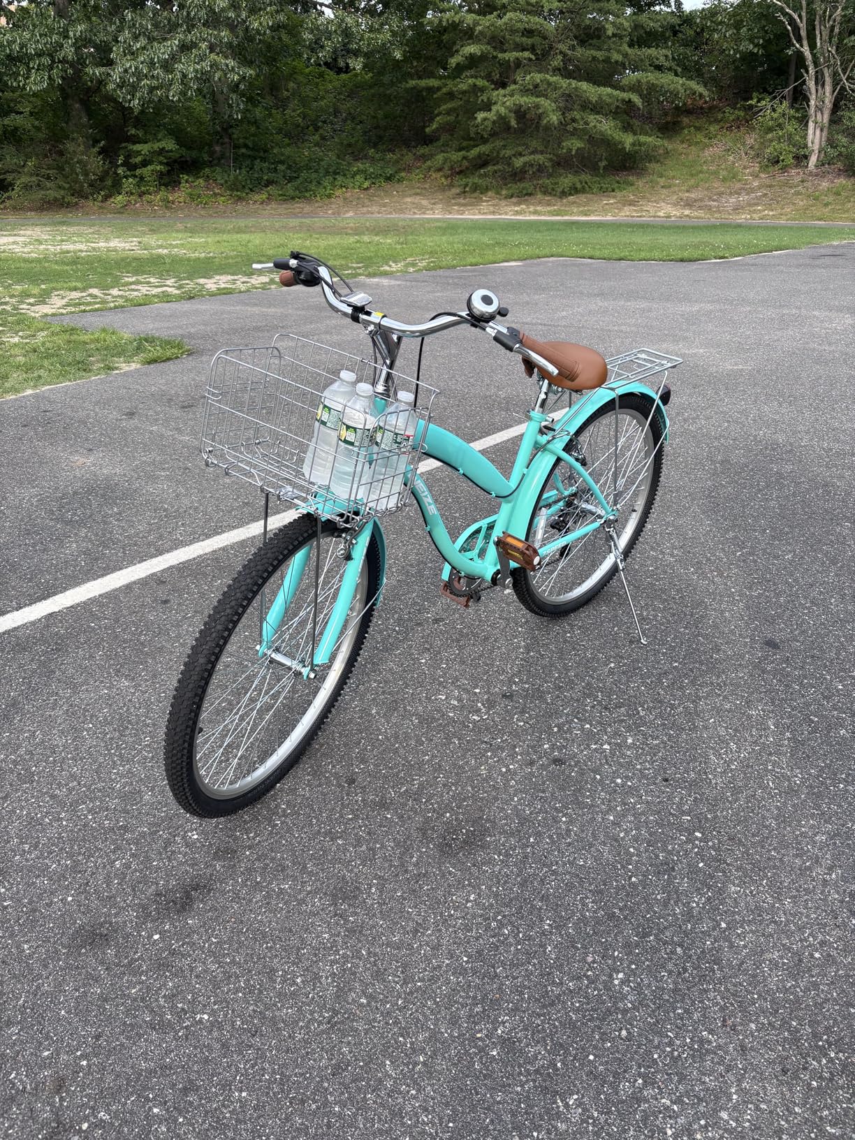 WEIZE Beach Cruiser Bike, 24 26 inch Commuter Bicycle for Adult Men and Women, Front & Rear Fenders, Comfortable City Bikes with Rear Rack & Basket, Ergonomic Upright Design customer photo 2