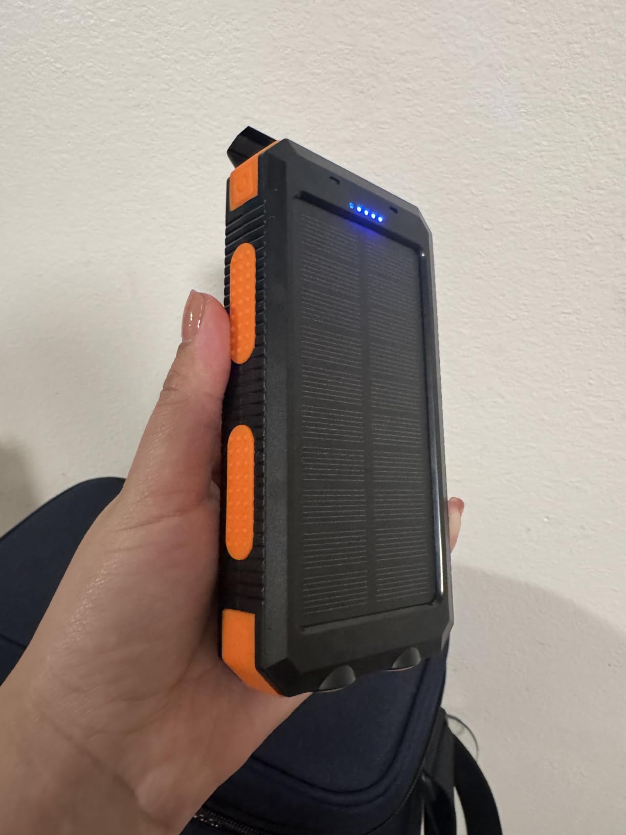 Durecopow Solar Charger Power Bank 20,000mAh, Portable Charger, 4 Cables 3 Ports Fast Charging External Battery Pack with USB C for Cell Phones, Solar Panel Charger with Dual Flashlight for Camping customer photo 2