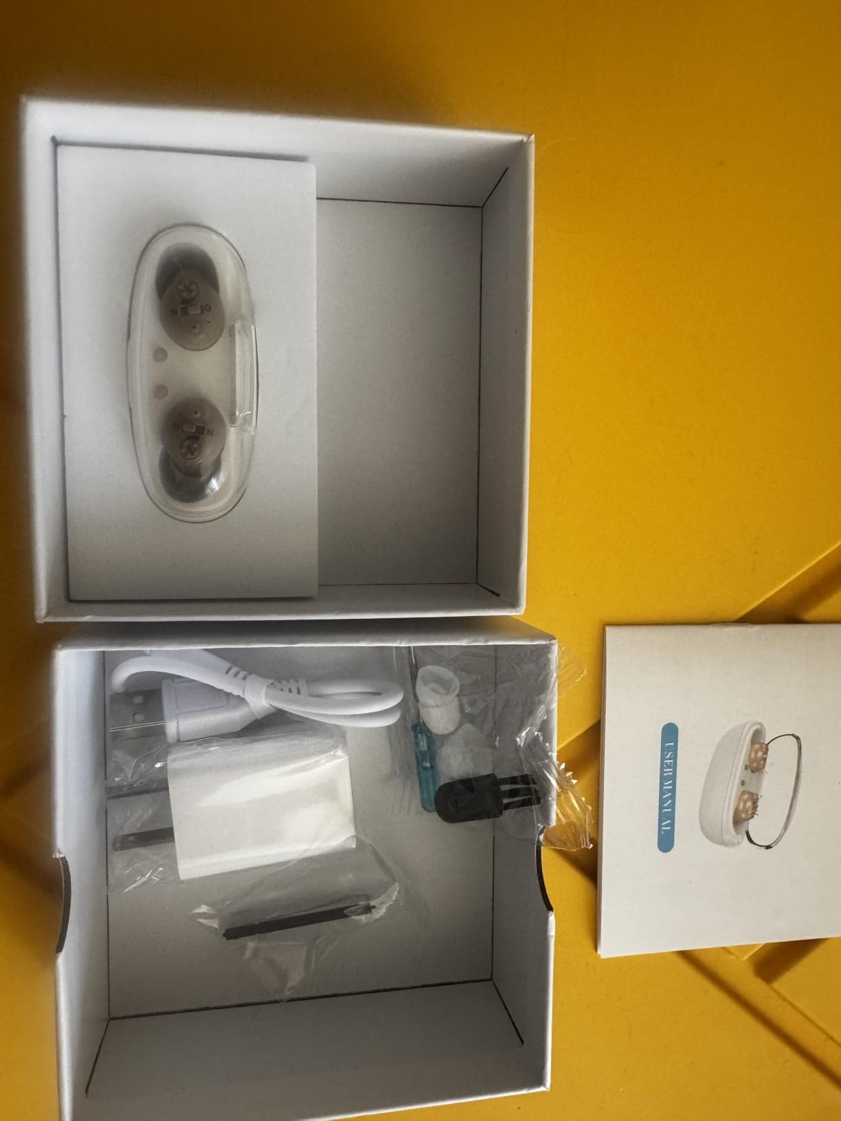 Rechargeable Hearing Aids for Seniors, 16-Channel DSP Noise Reduction, Clear Speech Enhancement, Invisible In-Ear Hearing Amplifier, 35-Hour Battery Life with Charging Case customer photo 1