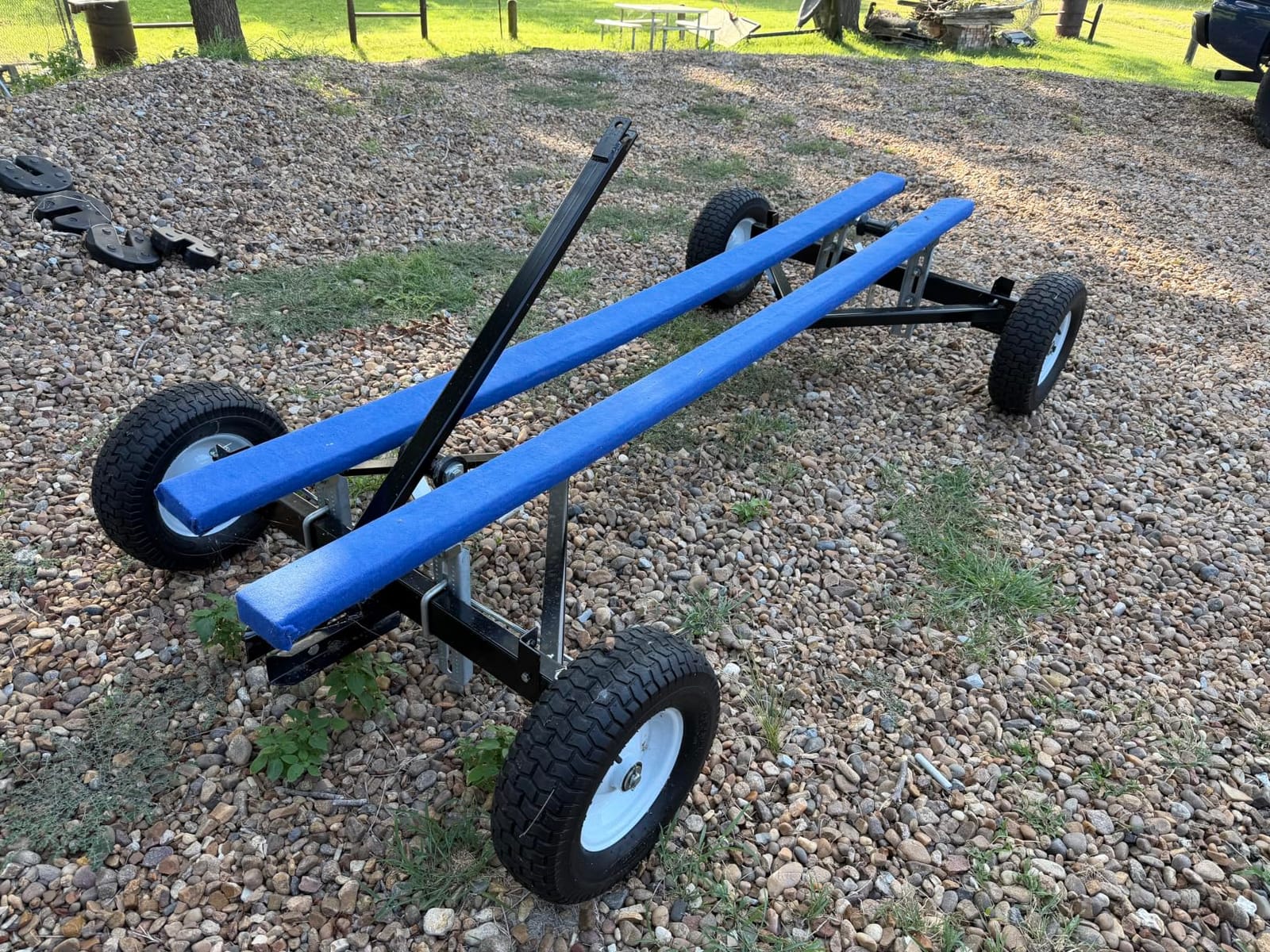 FARM-TUFF ATV Utility Wagon Chassis, 2200lb Capacity, Heavy-Duty Alloy Steel Platform Trailer Frame, Adjustable 49-78 Inch Length, Pneumatic Tires & Hitch customer photo 1