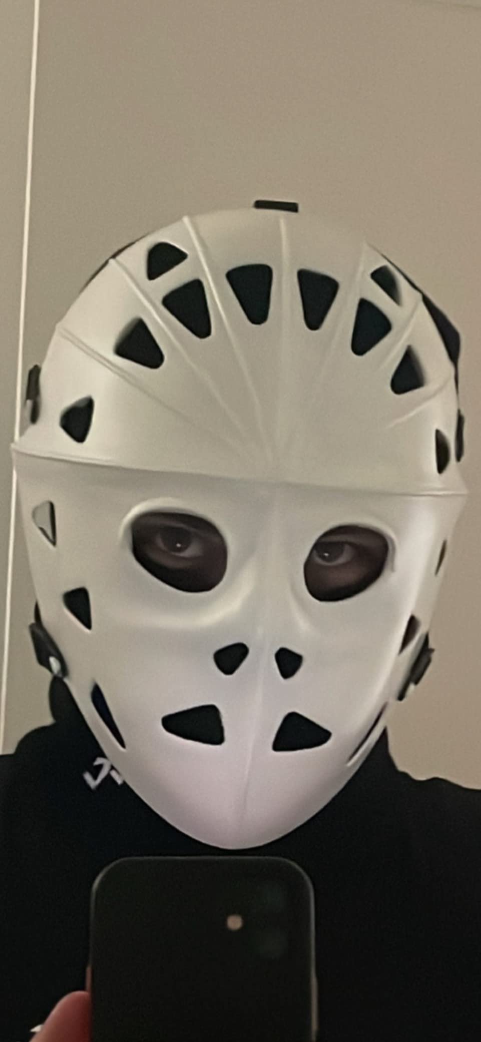 Mylec Adult Street Hockey Goalie Mask - High-Impact - Ventilation Holes + Adjustable Straps customer photo 2