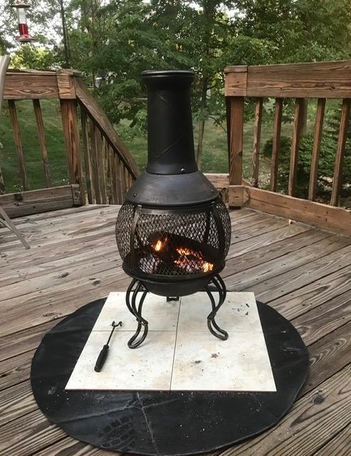 Deckmate Corona 3 Ft. High Outdoor Steel Chimenea Fireplace Model 28063 customer photo 2