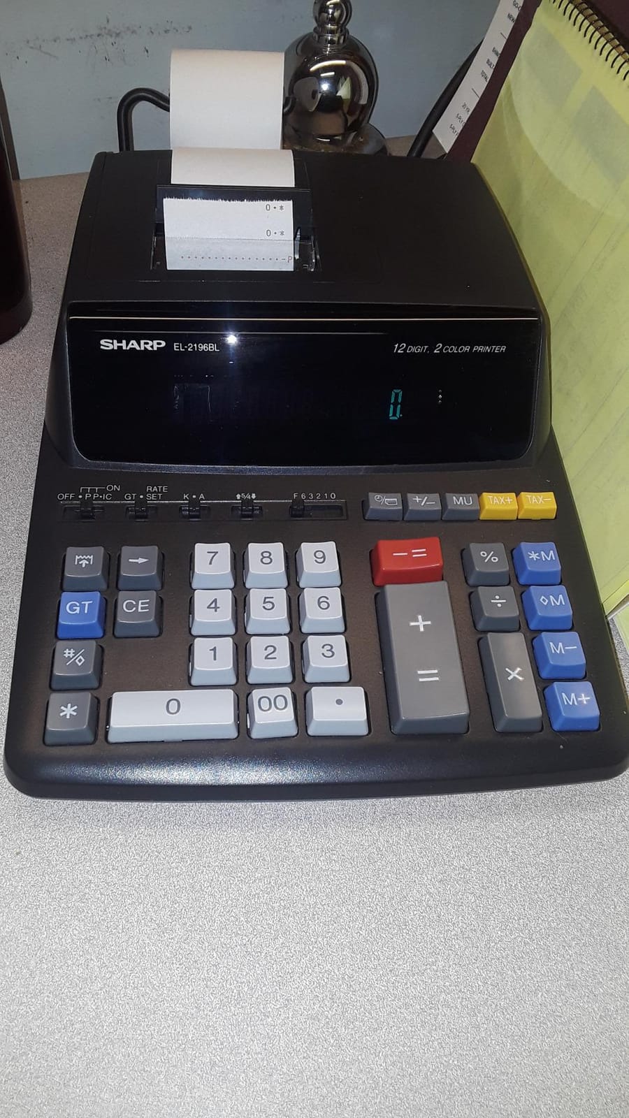 Sharp 12-Digit Print Calculator Desktop Size Adding Machine, Perfect for Everyday Use and Office, Bright, Large Easy-to-Read Numbers on Both the Display and the Two-Color Printed Tape (EL2196BL) customer photo 1