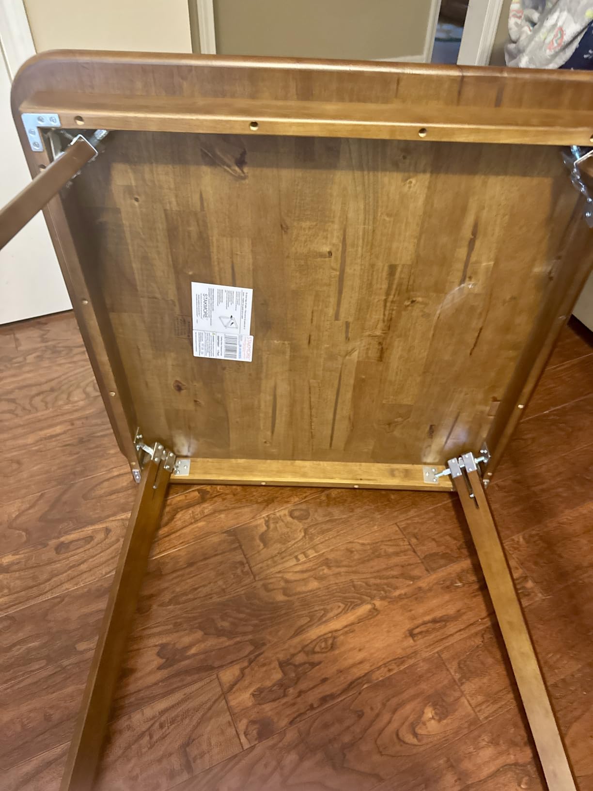 Stakmore Classic Straight Edge Solid Wood Folding Card Table, Cherry Frame customer photo 1