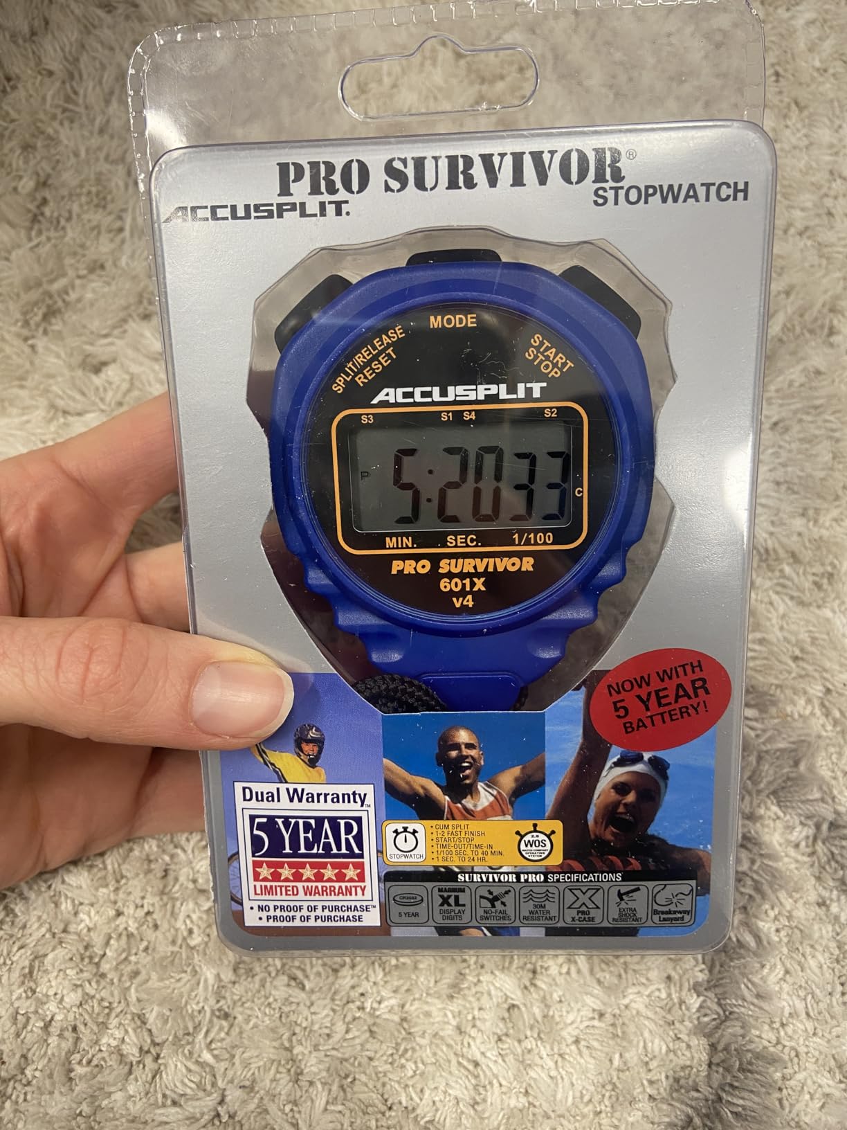 ACCUSPLIT Pro Survivor - A601X Stopwatch, Clock, Extra Large Display customer photo 2