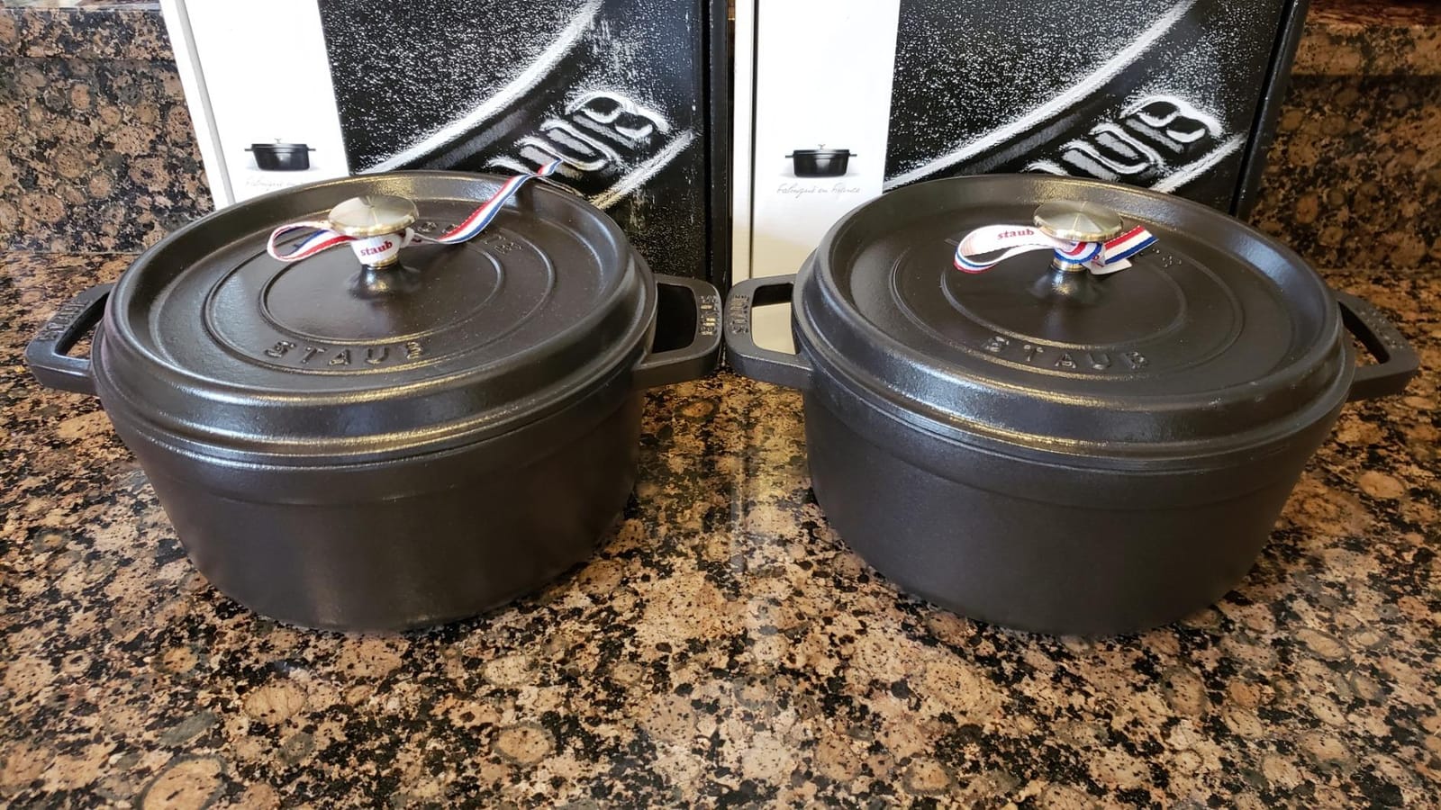 STAUB Cast Iron Dutch Oven 4-qt Round Cocotte, Made in France, Serves 3-4, Matte Black customer photo 1