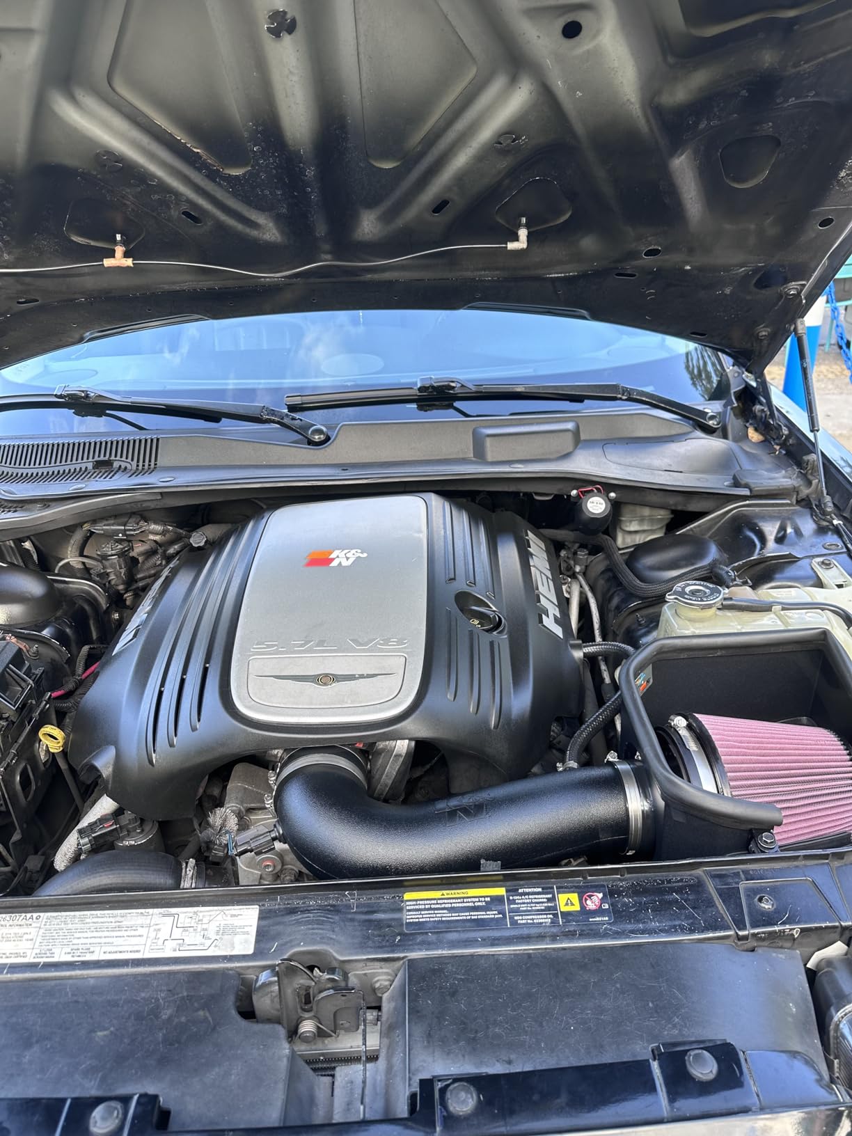 K&N Cold Air Intake System: High-Flow Air Filter, Increase Performance & Acceleration: Compatible with 2005-2019 Chrysler/Dodge: 300C, Challenger, Charger, Magnum, 57-1542 customer photo 1