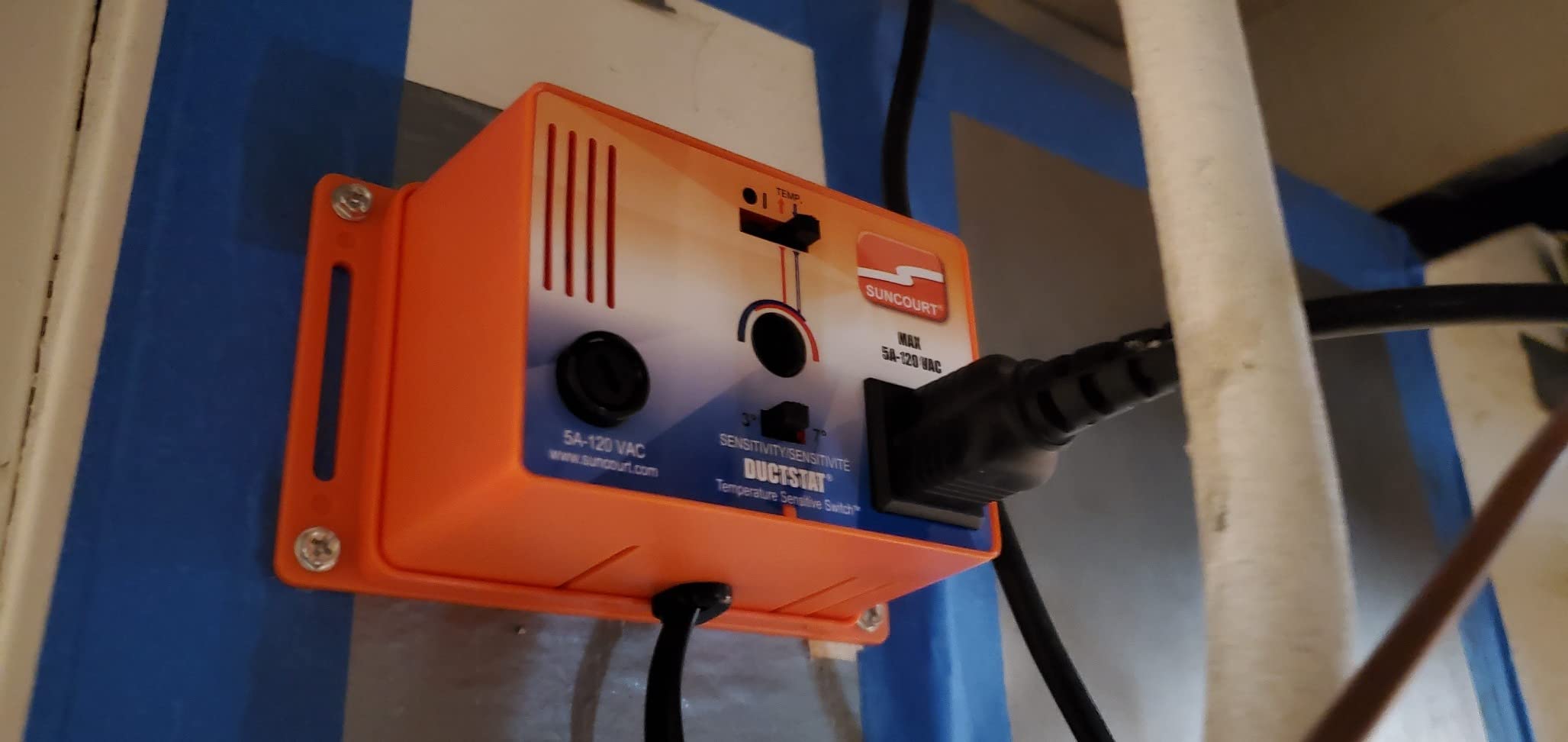Tjernlund DB-2 Duct Booster Fan for Heating and Cooling Airflow, 275 CFM | Duct booster fan delivers up to 275 CFM to improve heating and cooling airflow in compatible duct systems; verify sizing. customer photo 1