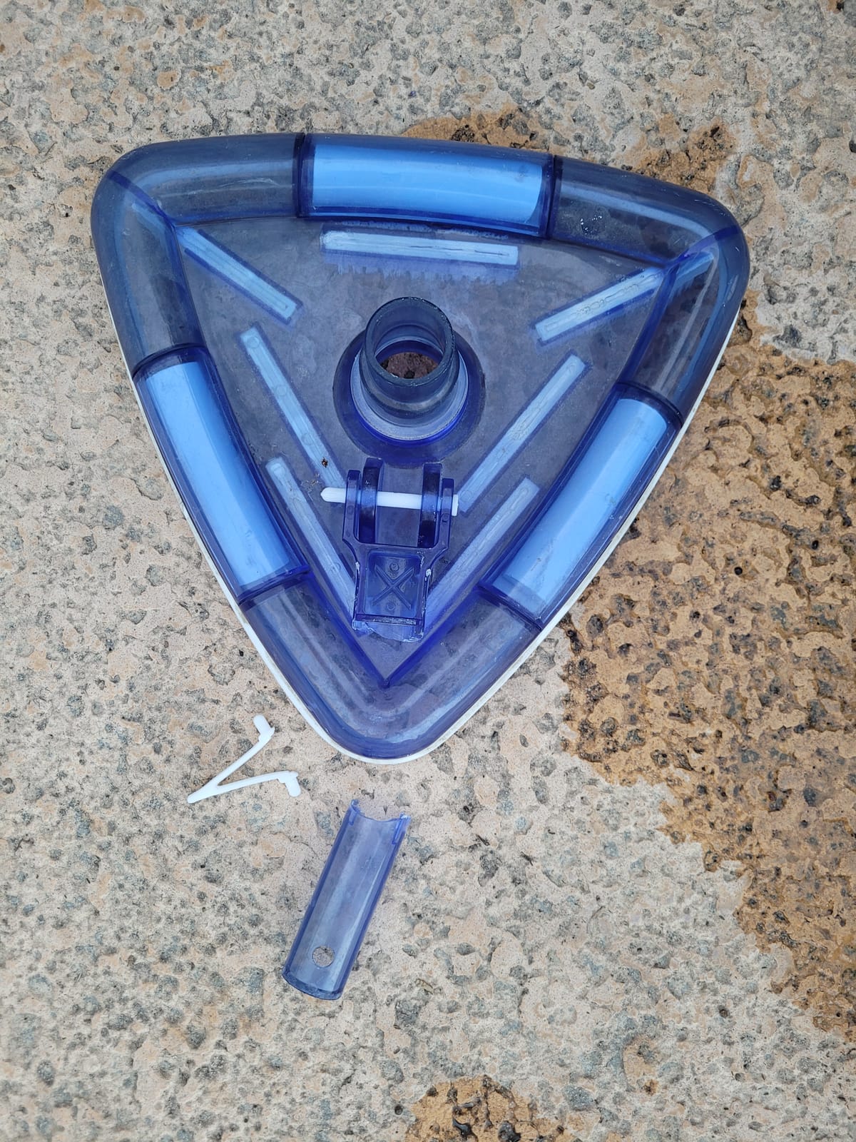 SWIMLINE HYDROTOOLS Manual Pool Vacuum Head Attachment For Inground & Above Ground Pools | Weighted Swimming Pool Vac Head Clear Triangle Shape W/ Bristles | Swivel Hose 1-1/4 or 1-1/2'' | 8145 customer photo 2