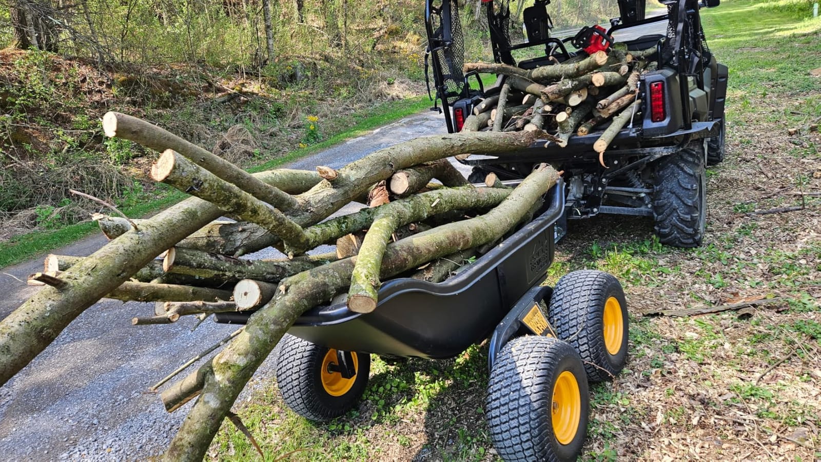 Polar TA1200 Tandem Axle Utility Trailer 1200 lb Capacity - 15-Ft3 Tub, Tandem Axles, Wide-Track Wheels, Sealed Bearings and Rust-Resistant Frame customer photo 2