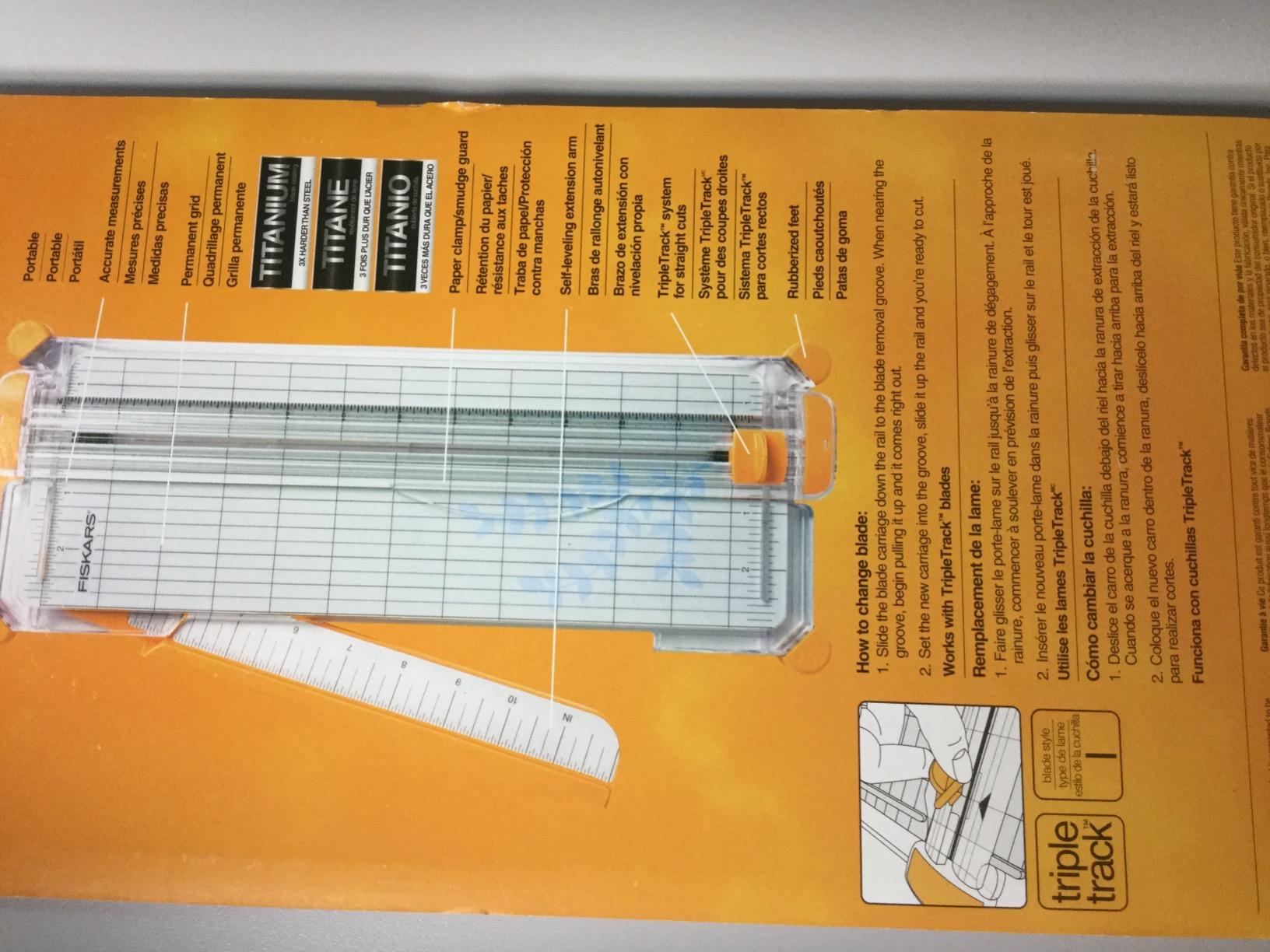 Fiskars SureCut Portable Paper Trimmer, 12 Inch Cut , Orange - 154450-1009 customer photo 2