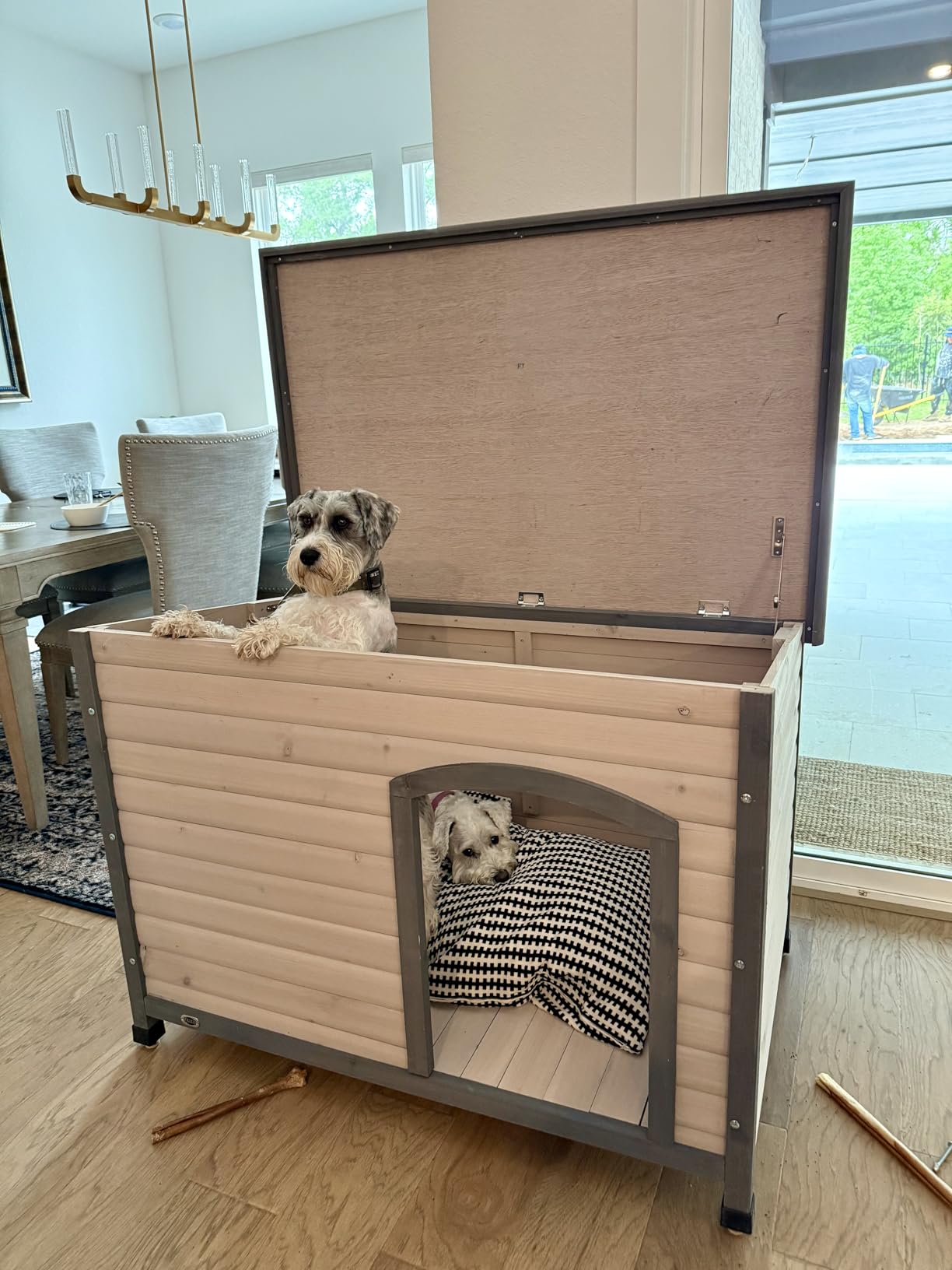 TRIXIE Pet Products Dog Club House, Large, Glazed Pine, 40.75x26.75x28.25 Inch (Pack of 1), 39552 customer photo 1