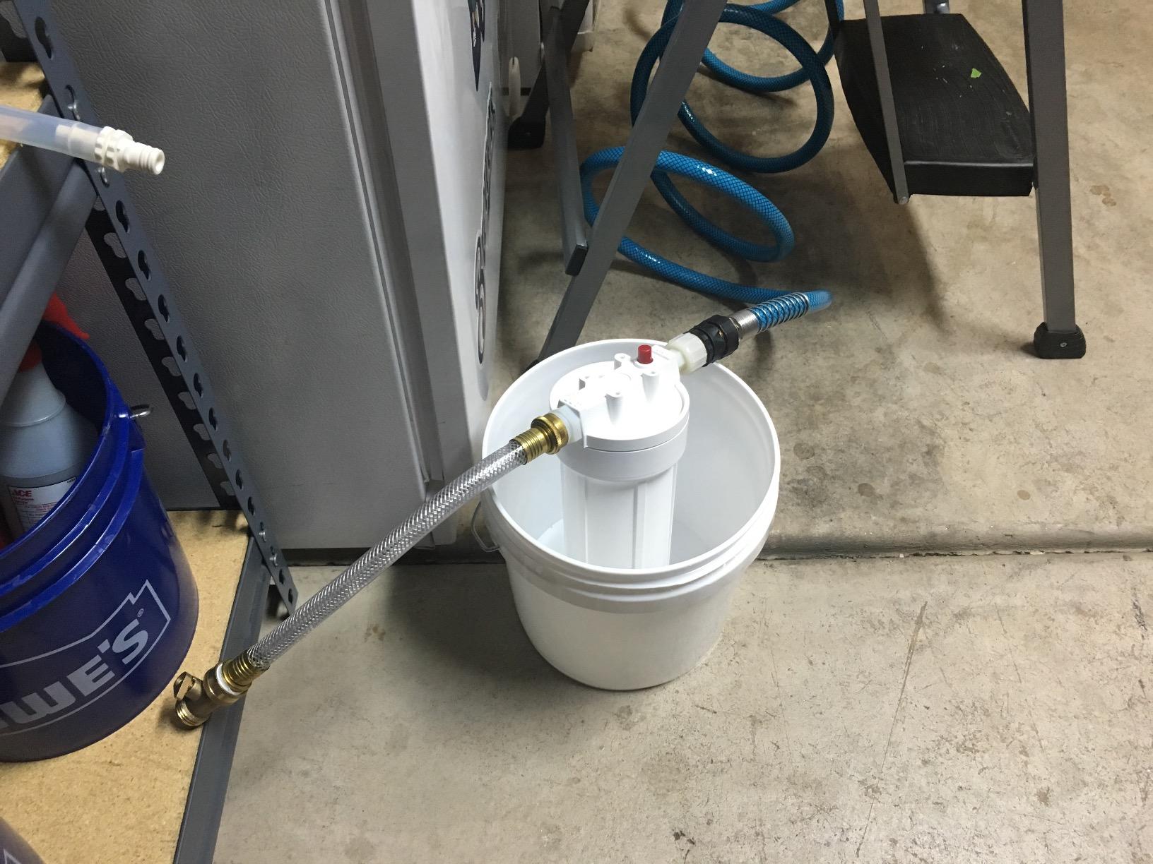 Culligan RVF-10 External RV Water Filter System - Hose Connector Kit, D-15 Replacement Cartridge Included - Reduces Chlorine Taste & Odor for Cleaner RV Water, 250 Gal | Granular activated carbon reduces chlorine taste and odor, 1 ft hose connector kit included, about 3 months of use customer photo 1