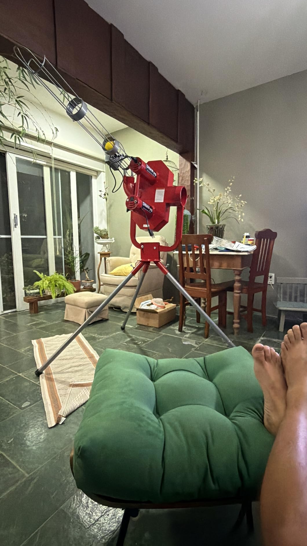 Heater Sports Deuce 75 MPH Adjustable Baseball Pitching Machine with Automatic Ball Feeder - Delivers Fastballs & Curveballs customer photo 1