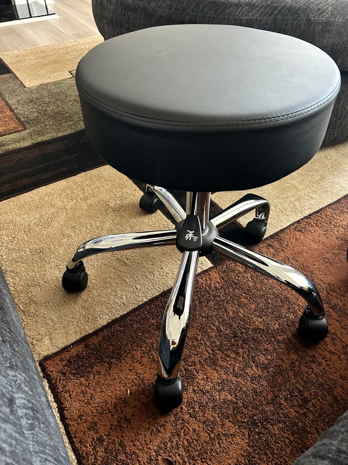 Boss Office Products Antimicrobial Vinyl Medical Spa Stool in Black customer photo 1