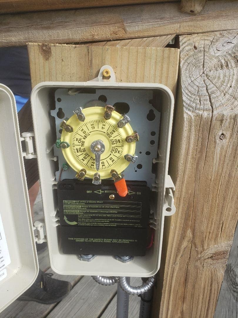 Intermatic T104P3 Mechanical Time Switch - Double Pole, Single Throw, NEMA 3R Enclosure - One-Hour Control, On/Off Trippers Included, High Motor Load Ratings customer photo 2