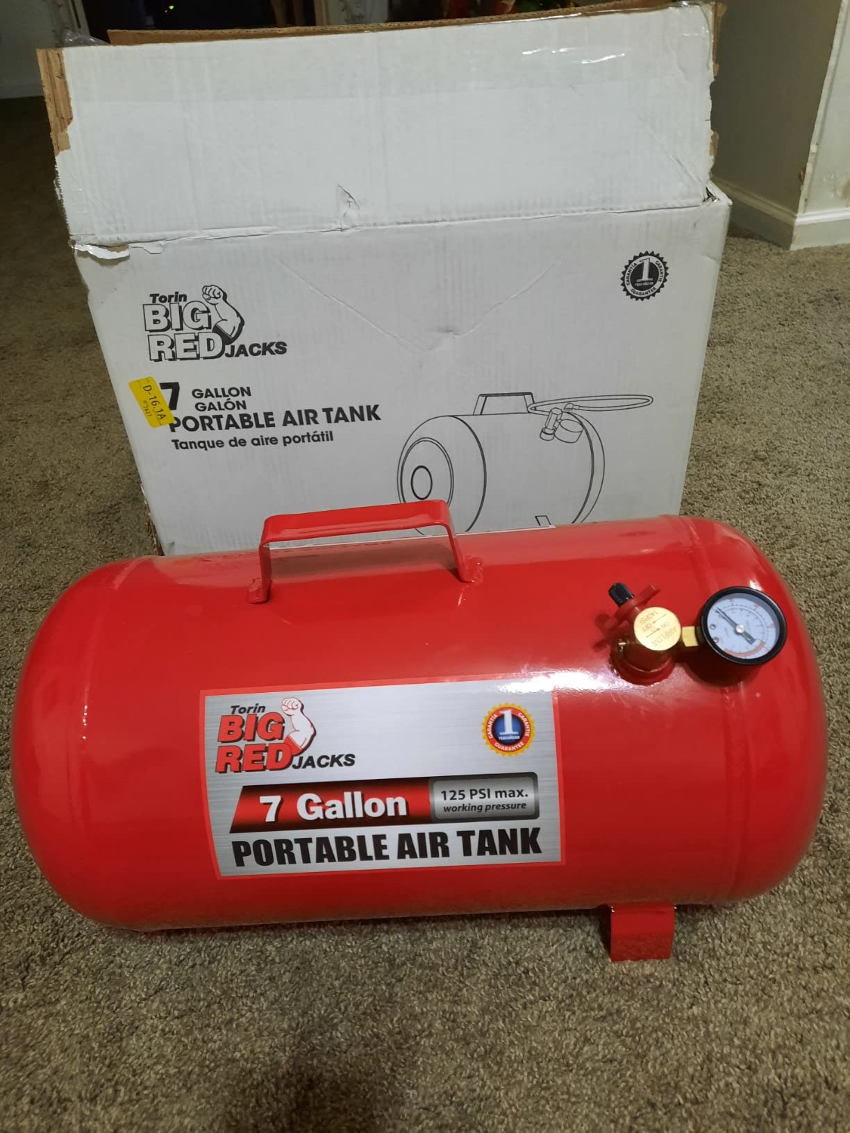 BIG RED T88007 Torin Portable Horizontal Air Tank with 36