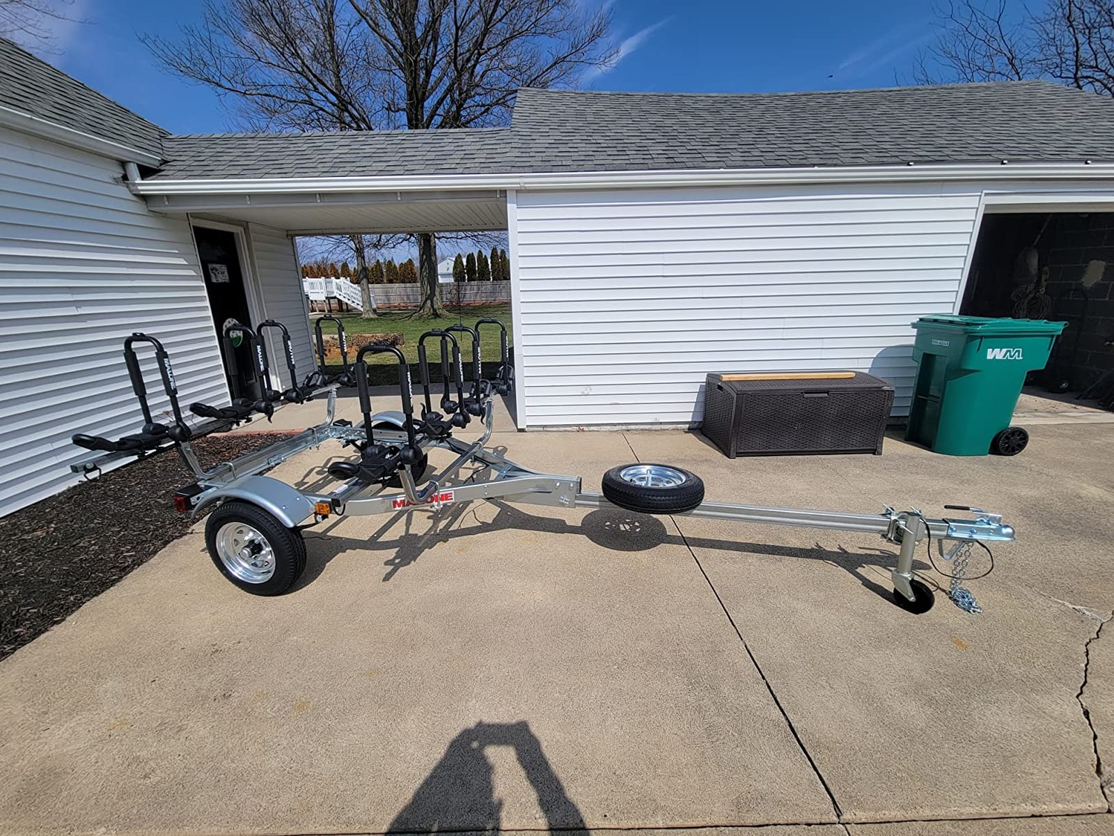 Malone MPG462G2 MicroSport 4 Kayak Trailer with 4 J-Rack Kayak Carriers & Spare Tire | 20' / 800 lbs Capacity | Fully Submersible | Marine Grade Galvanized Steel Construction customer photo 2