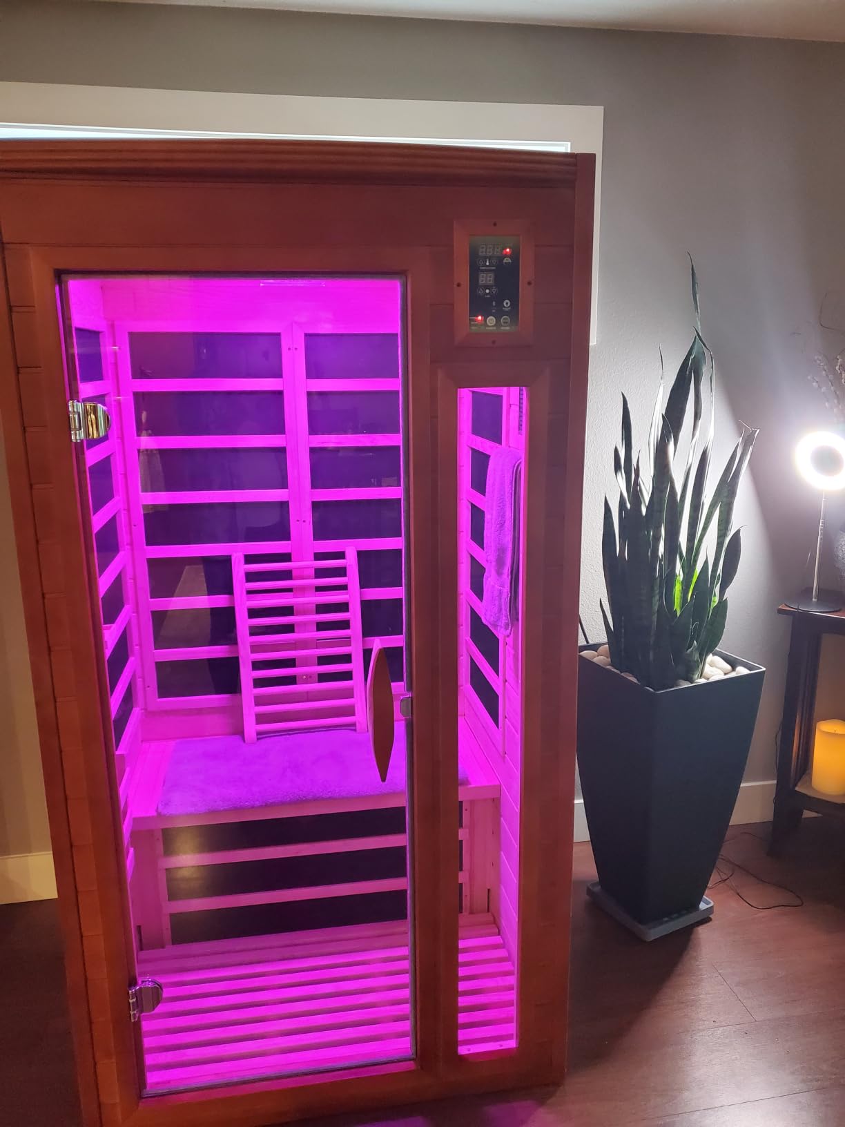 DYNAMIC SAUNAS 2-Person Low EMF FAR Infrared Sauna with Chromotherapy Lighting and Speakers, Maxxus Toulouse - Personal Indoor Dry Heat Sauna for Home & Gym - Made from Canadian Hemlock customer photo 2