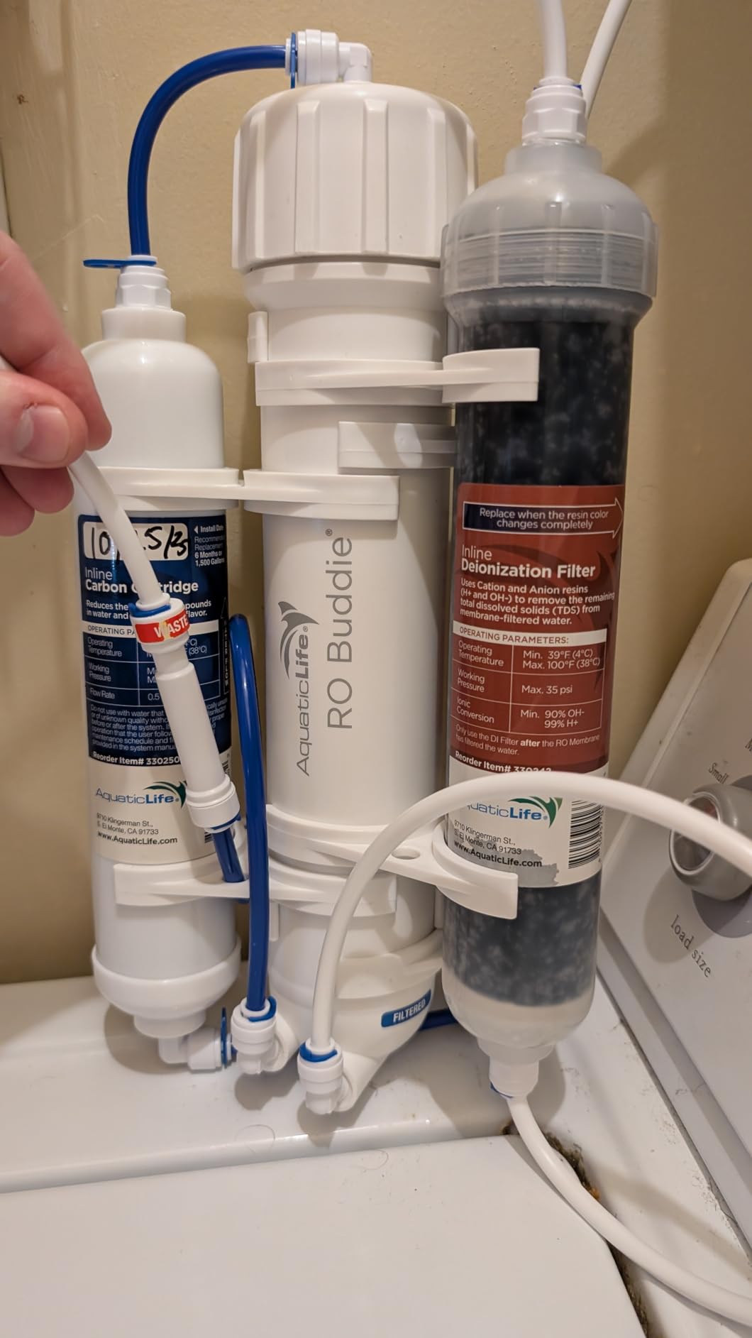 Aquatic Life RO Buddie 4-Stage Aquarium Water Filter System, Reverse Osmosis RO/DI Filtration Unit for Fish Tank, Fountains, and More, 50 GPD (Gallons Per Day) customer photo 1