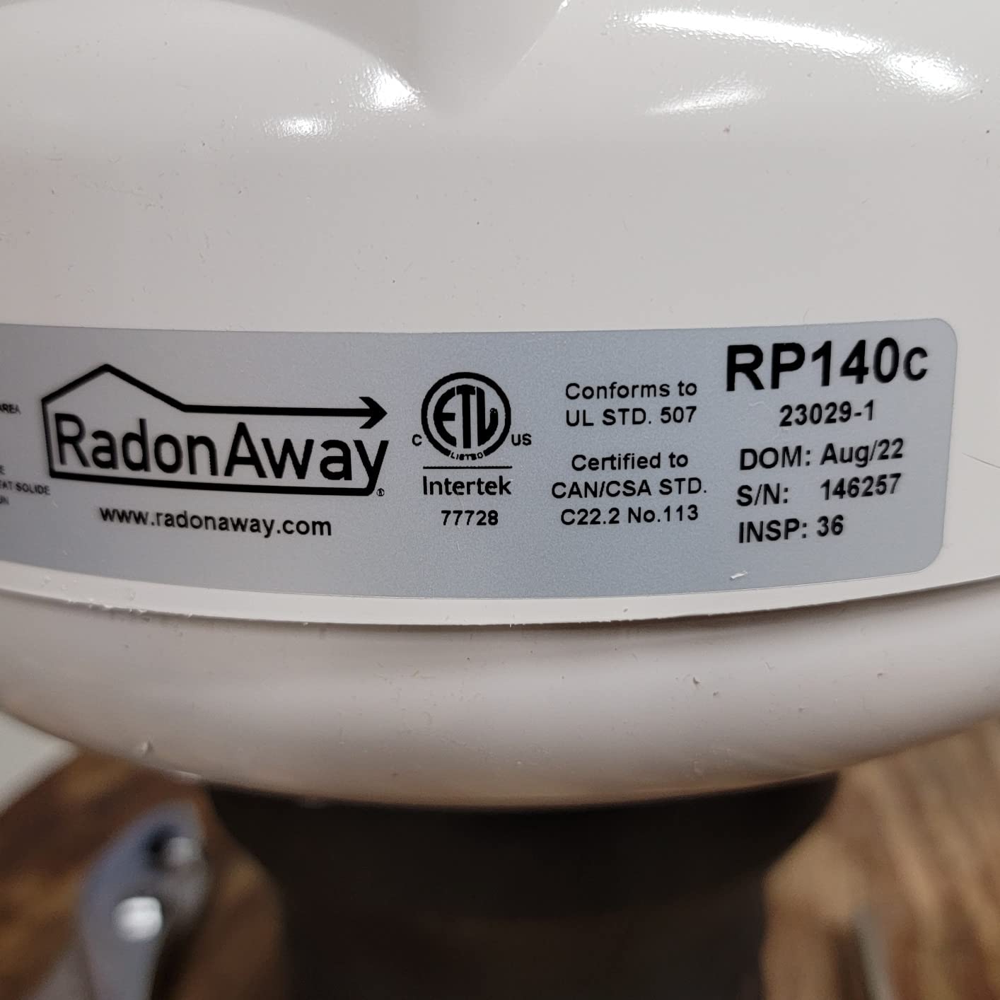 RadonAway 23029-1 RP140 Radon Mitigation Fan, 4