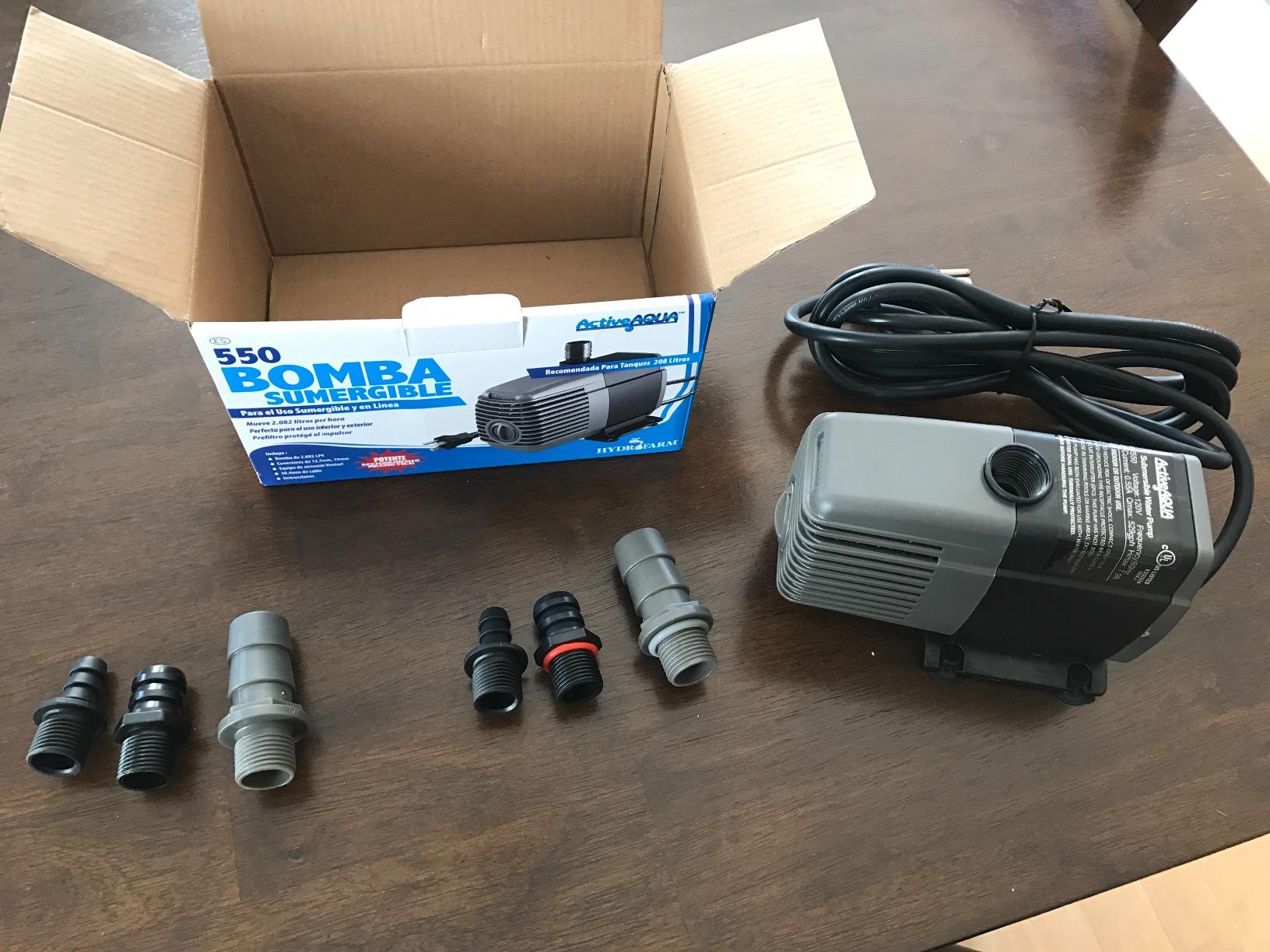 Active Aqua AAPW550 Submersible Water Pump, 550 GPH, 33W, 6 Ft Cord customer photo 1