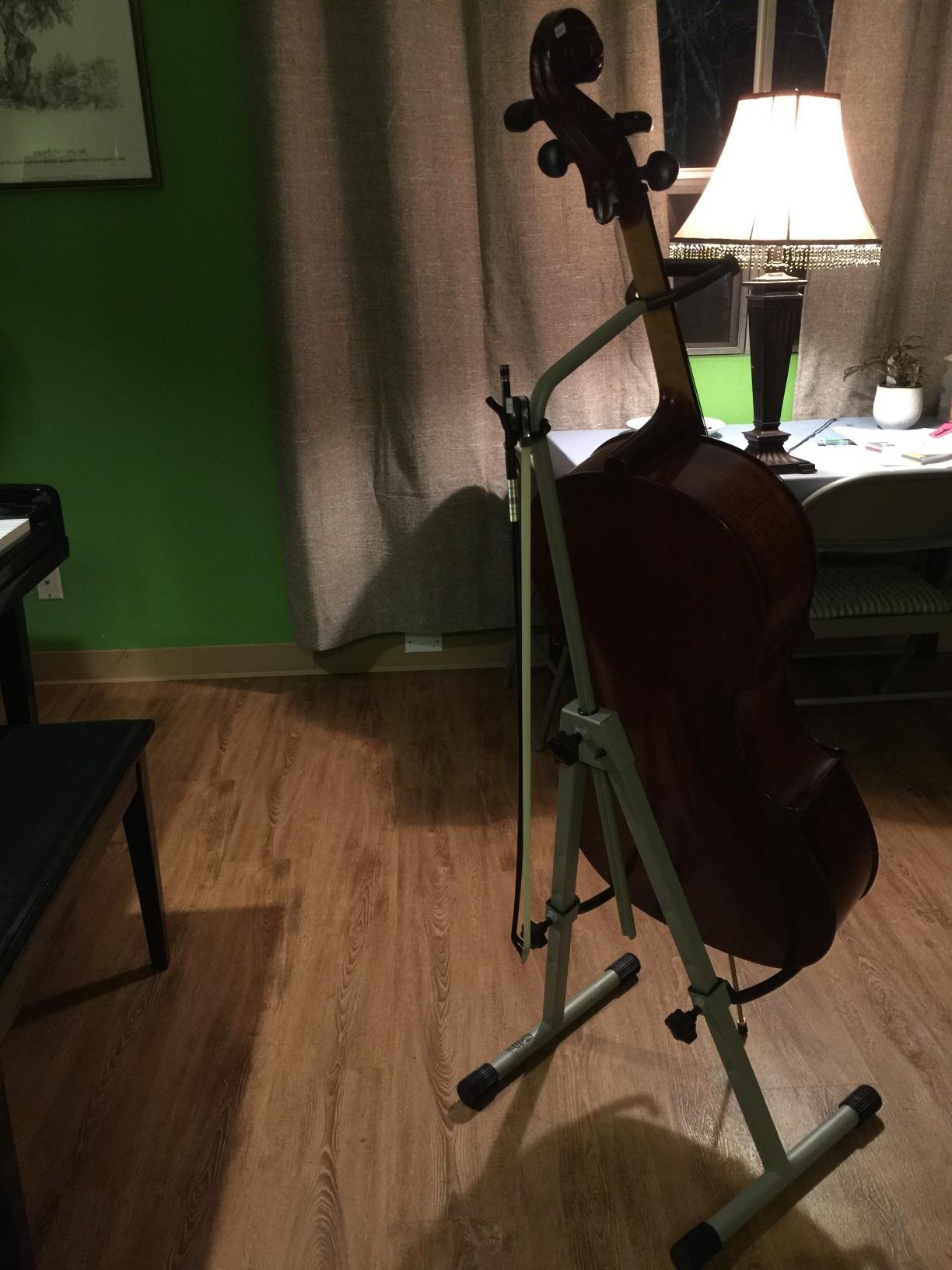 Ingles Adjustable Folding Cello/Bass Stand (SA-22) Grey customer photo 1