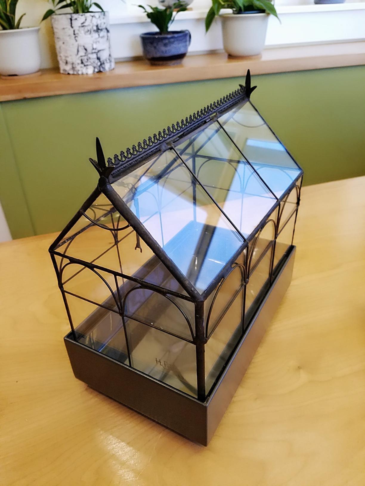 H Potter Glass Terrarium Wardian Case, with Hinged Roof 10.5