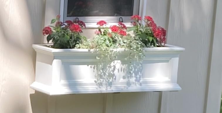 Mayne Fairfield 48in Self-Watering Rectangular Window Box Planter, Black customer photo 2