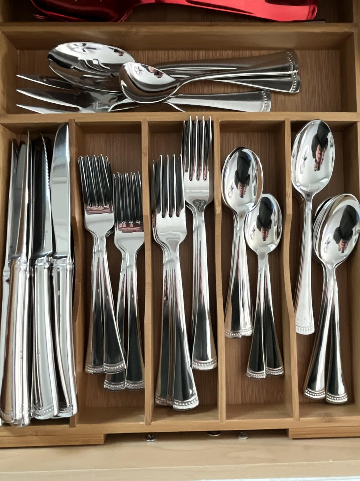 Lenox Portola 65-Piece 18/10 Silverware Set for 12, Flatware | mirror finish, dishwasher safe | includes serving spoons and utensil set | heavy duty, cutlery set for kitchen and dining customer photo 1
