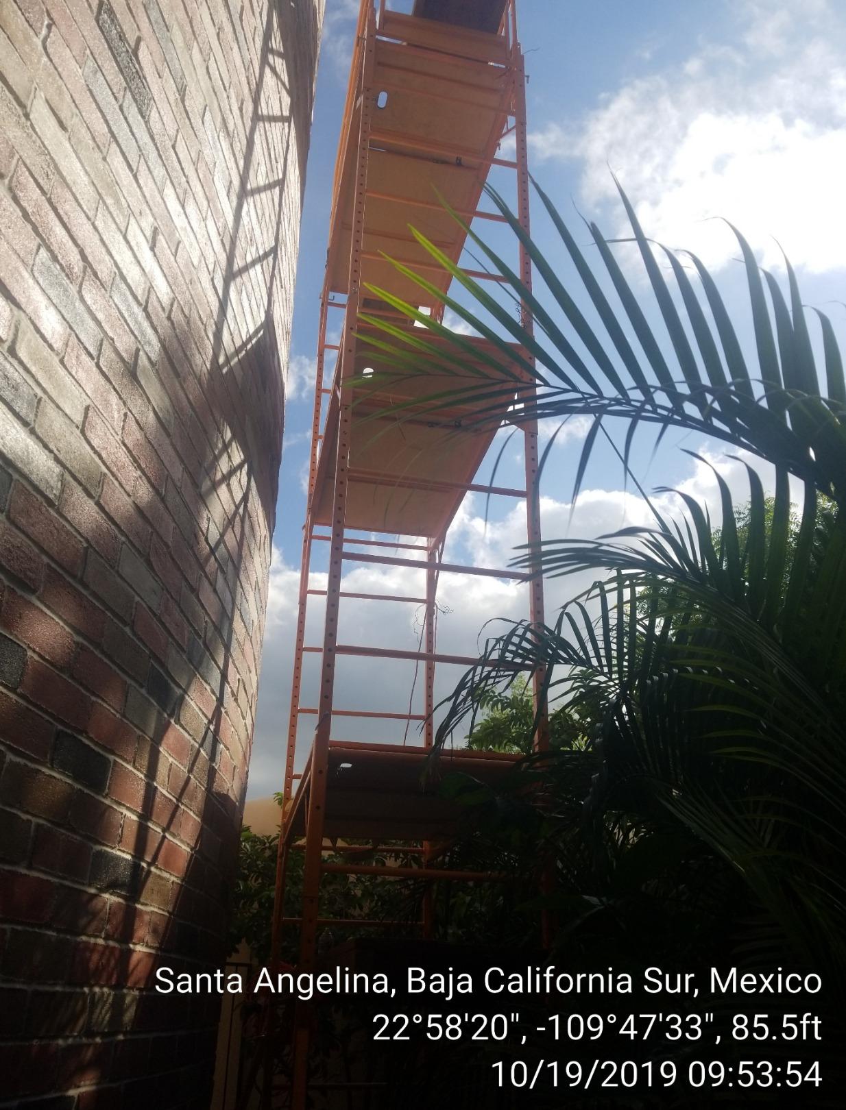 CBM Scaffold Rolling Tower Standing at 17' High with Hatch Deck Guard Rail and U Lock Brace CBM1290 customer photo 1