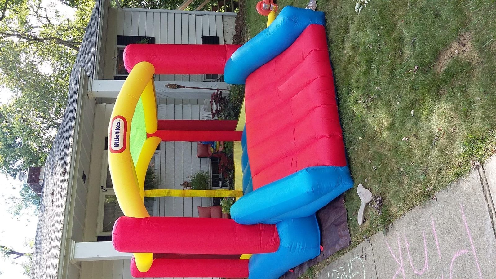 Little Tikes Jump 'n Slide Inflatable Bouncer Includes Heavy Duty Blower With GFCI, Stakes, Repair Patches, And Storage Bag, for Kids Ages 3-8 Years customer photo 1