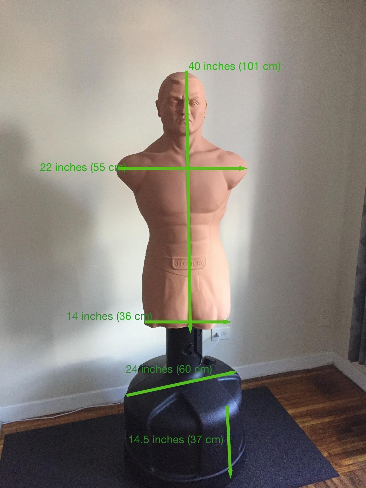 Century BOB XL Punching Bags - Style Options | Freestanding Punching Bag | Boxing Bag for Adults | Fighting Bag & Boxing Bag Stand | Kick Boxing Mannequin | Training Bag for Martial Arts customer photo 1