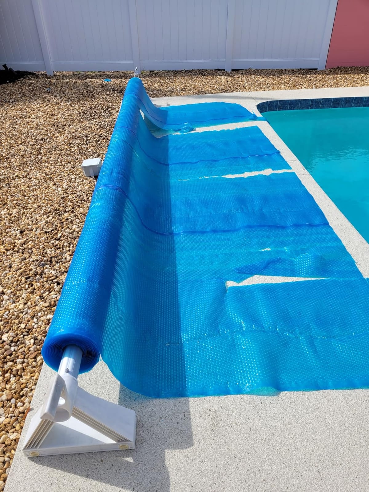 Blue Wave 16x32-ft Rectangle Solar Pool Cover 12-Mil Blue - Solar Cover for Above Ground Pool & Inground Pool, Thermal Bubble Blanket for Heat Retention & Reduced Evaporation customer photo 1
