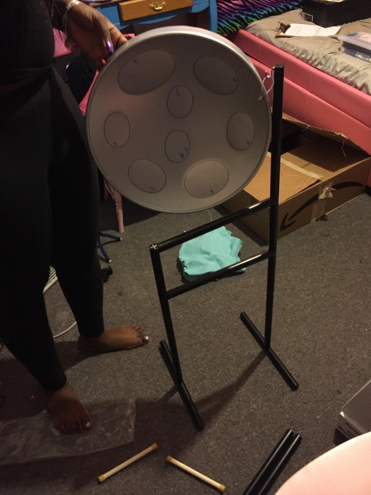 Jumbie Jam Authentic Steel Drum Steel Finish with Tube Floor Stand customer photo 1