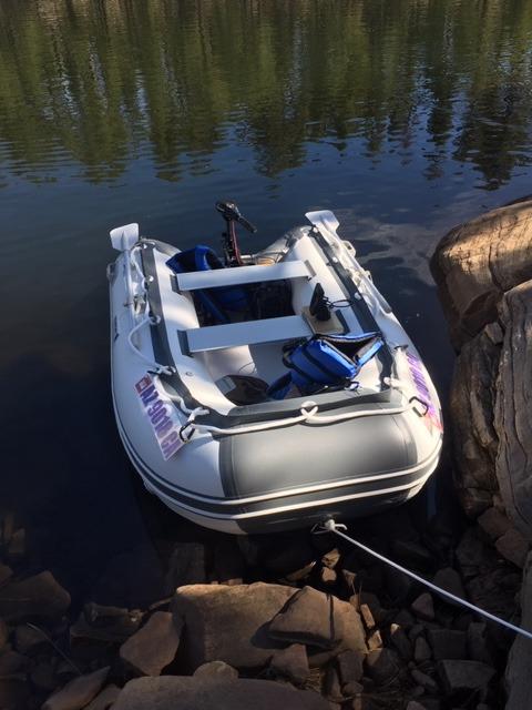 Newport 8ft 10in Dana Inflatable Sport Tender Dinghy Boat - 3 Person - 10 Horsepower - USCG Rated, White/Gray customer photo 2