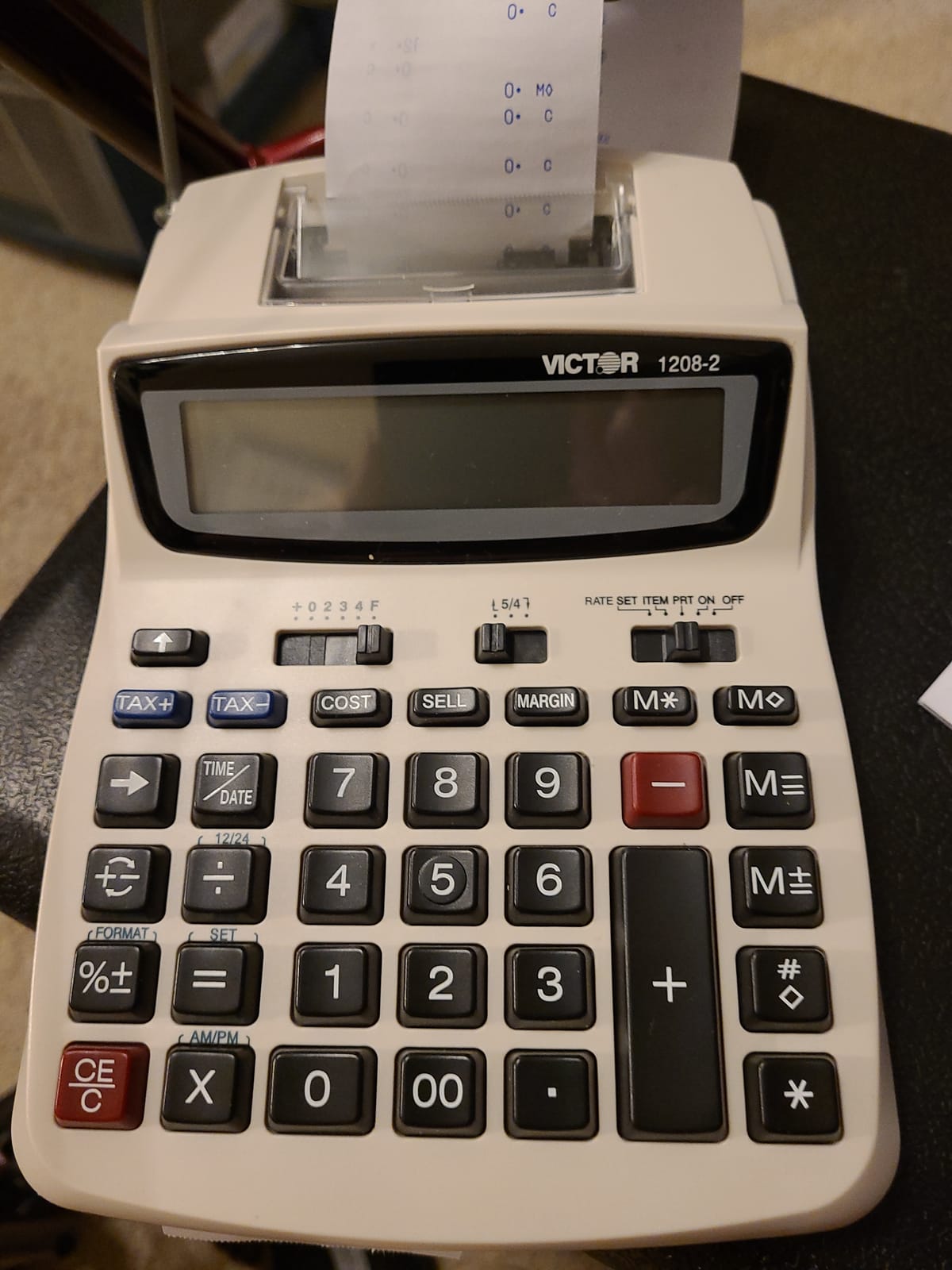 Victor Printing Calculator, 1208-2 Compact and Reliable Adding Machine with 12 Digit LCD Display, Battery or AC Powered, Includes Adapter, White customer photo 2