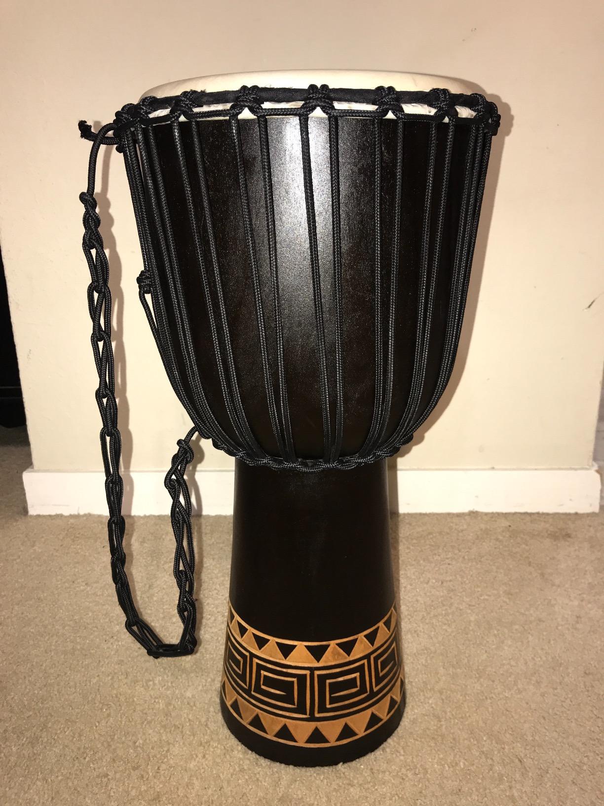 Meinl Percussion Djembe with Mahogany Wood - NOT Made in CHINA - 10-Inch Medium Size Rope Tuned Natural Head, 2-Year Warranty customer photo 1