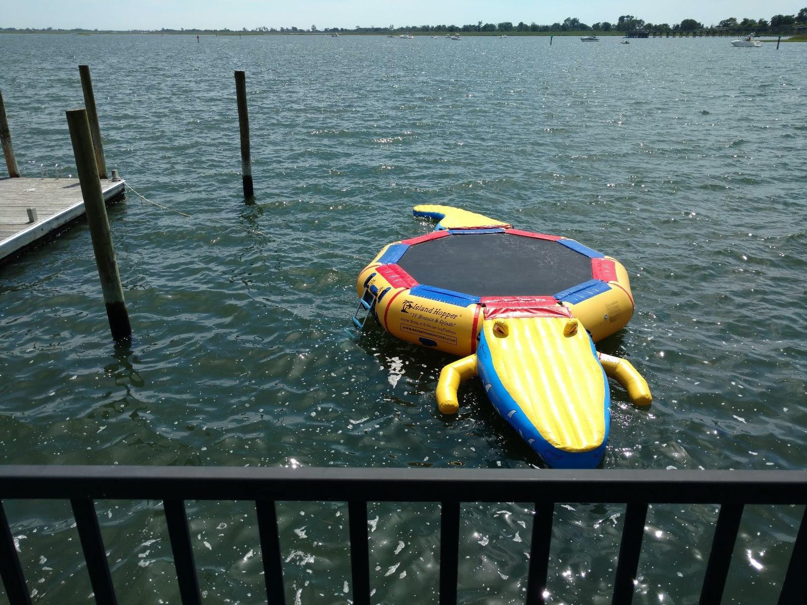 Island Hopper 13' Bounce N Splash Padded Water Bouncer - Durable Inflatable Trampoline - Spring-Less Design with Foam Padding - Water Trampoline for Lake Supports 500 lbs customer photo 1
